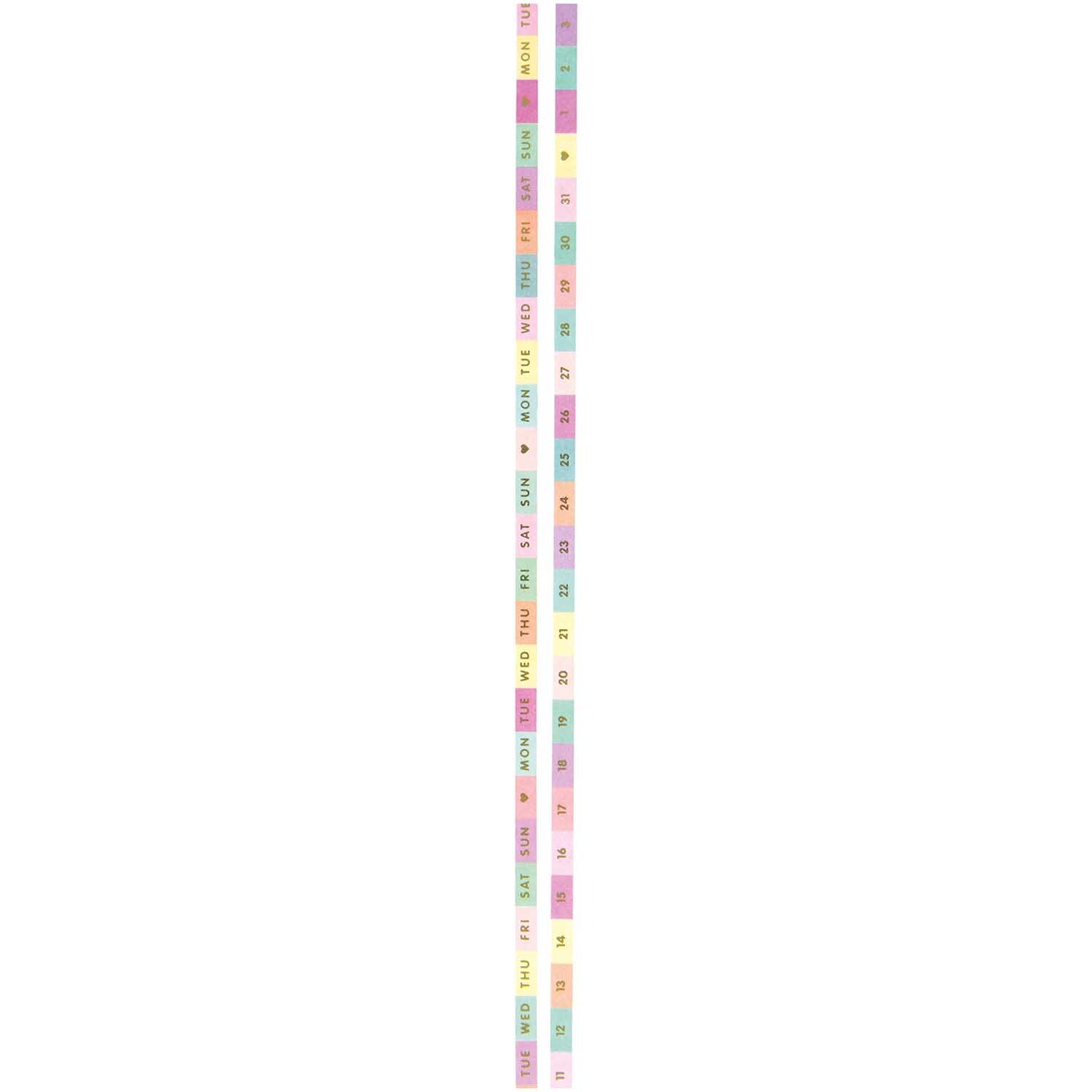 Paper Poetry Tapes Wochentage & Datum pastell 5mm 10m 2 Stück Paper Poetry Tapes Wochentage & Datum pastell 5mm 10m 2 Stück