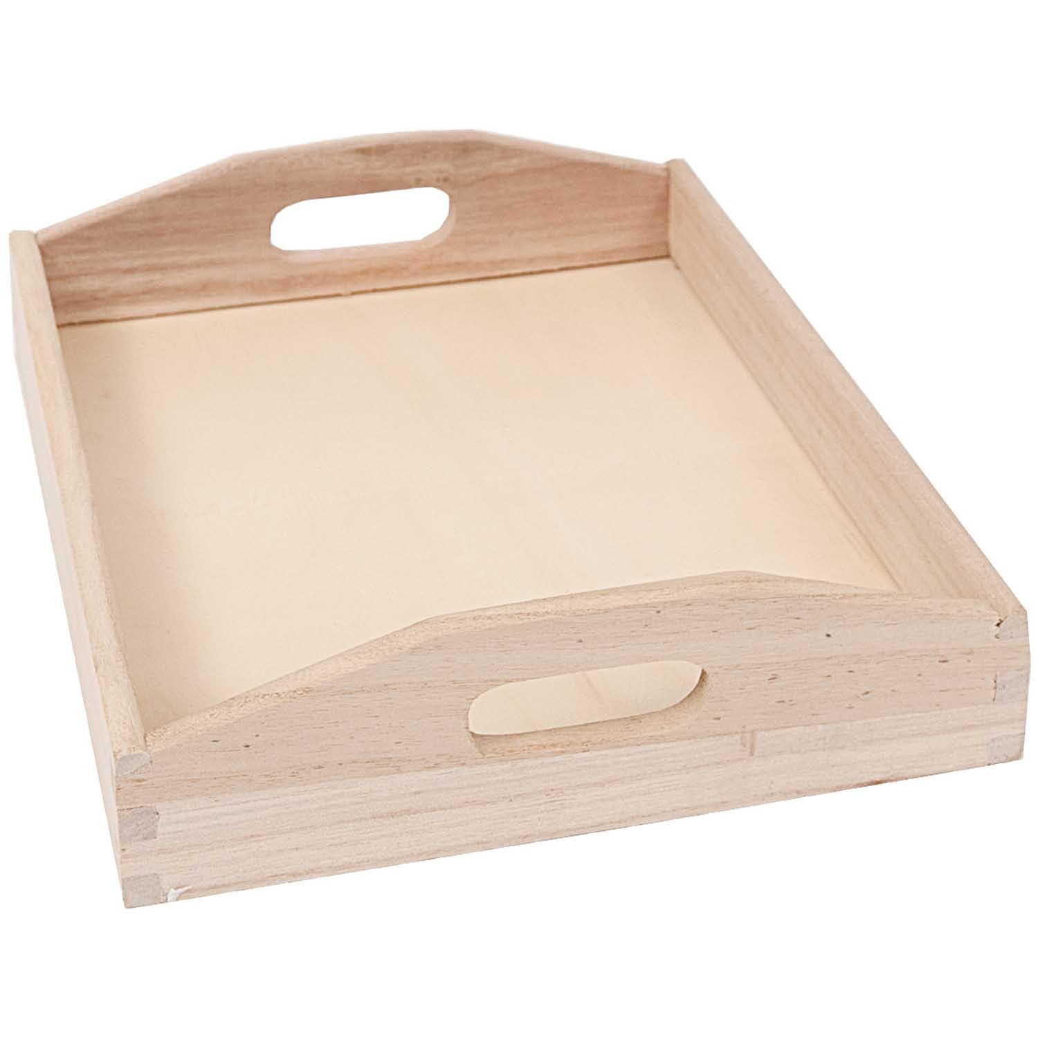Tablett rechteckig natur