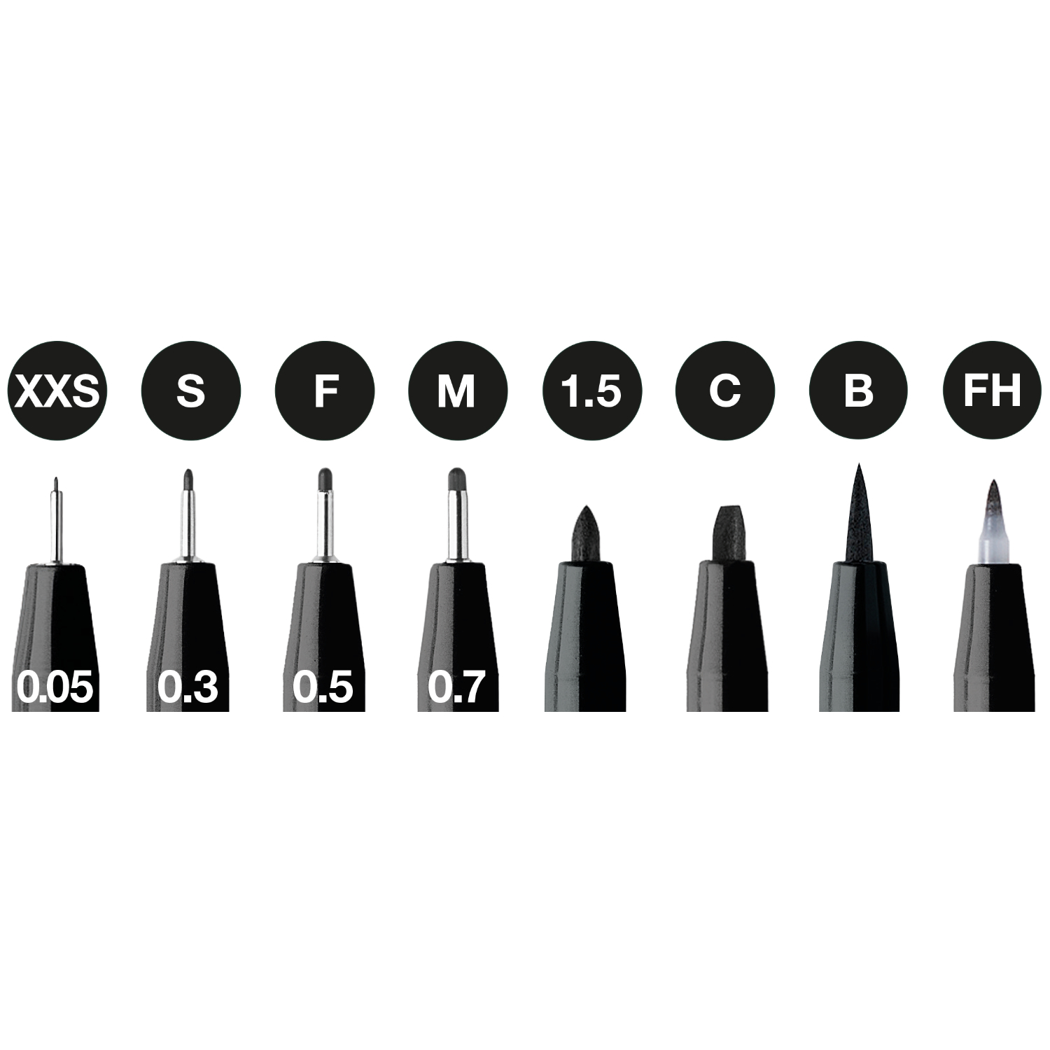 Pitt Artist Pen Tuschestift Set Schwarz Pitt Artist Pen Tuschestift Set Schwarz