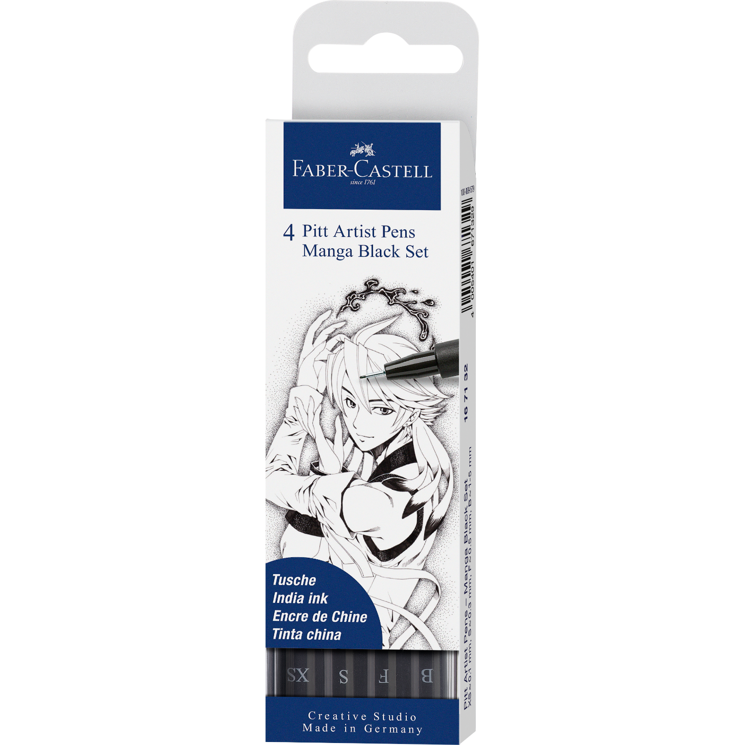 Pitt Artist Pen Tuschestift Manga Black Set