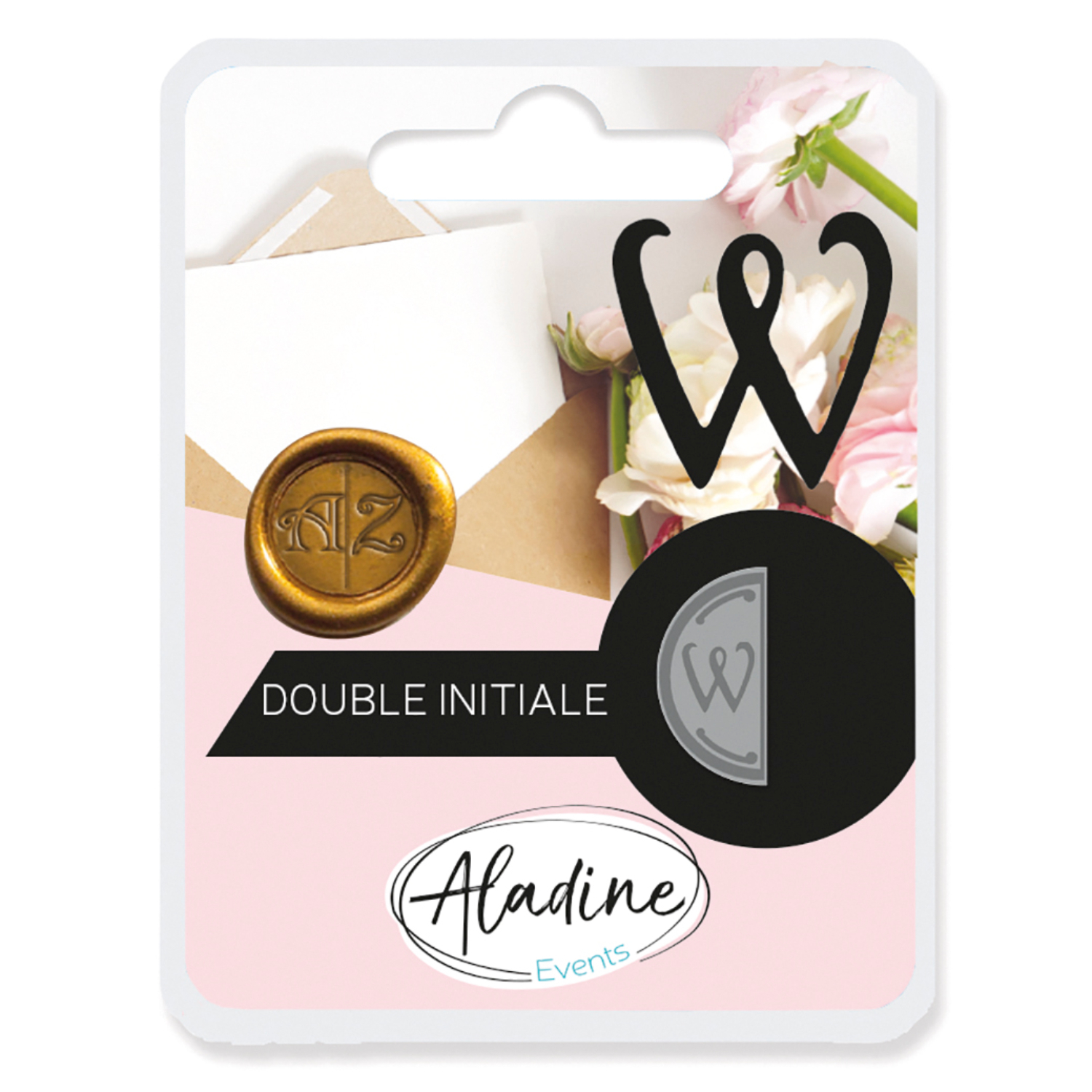 efco Siegelwachs Initialien doppelseitig W