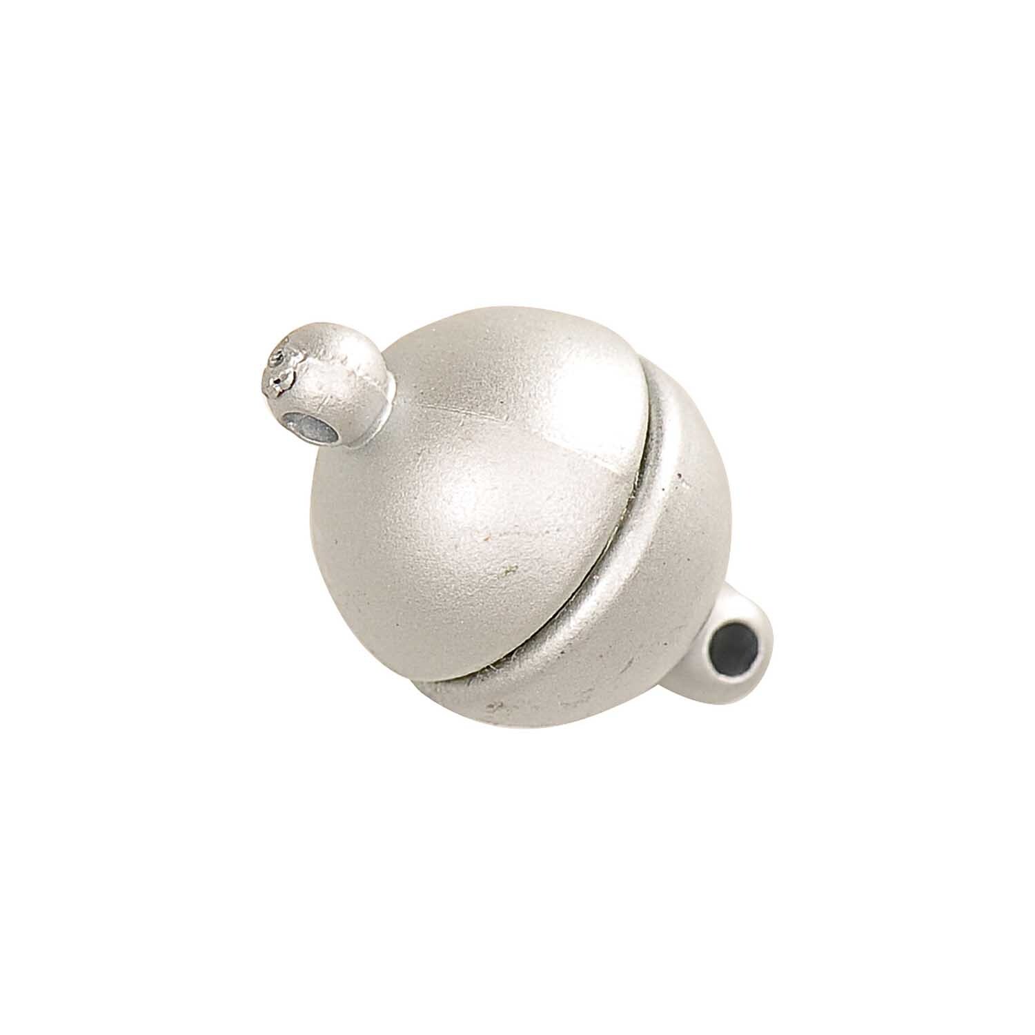 Magnetverschluß rund silber matt 12mm