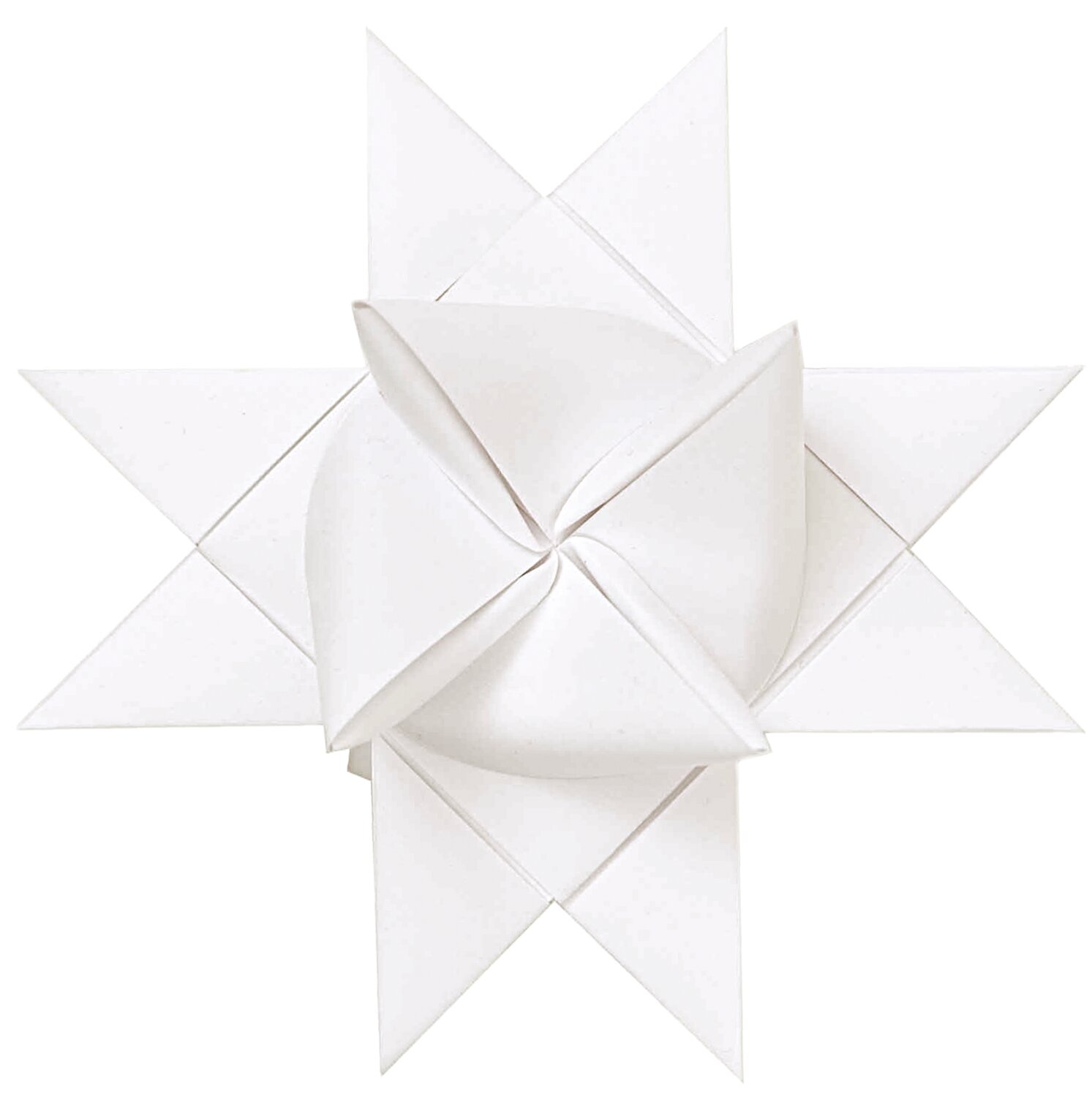 Paper Poetry Fröbelstreifen 120g/m² 60 Stück zeigen gefalteten Stern aus mattem Papier, kunstvoll arrangiert von Rico Design für weihnachtliche Deko