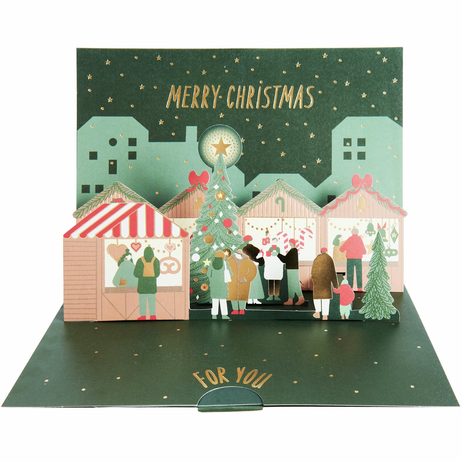 Pop-Up Karte Weihnachtsmarkt für Geldgeschenke A5 von Rico Design Pop-Up Karte Weihnachtsmarkt für Geldgeschenke A5 von Rico Design