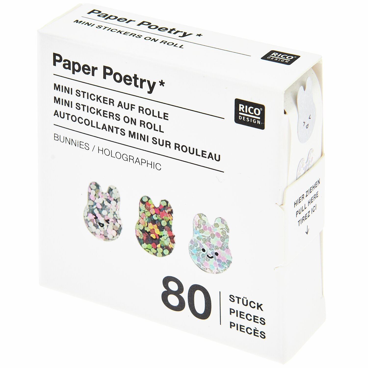 Paper Poetry Mini-Sticker Chingu Hasen 1x1cm  80 Stück von Rico Design