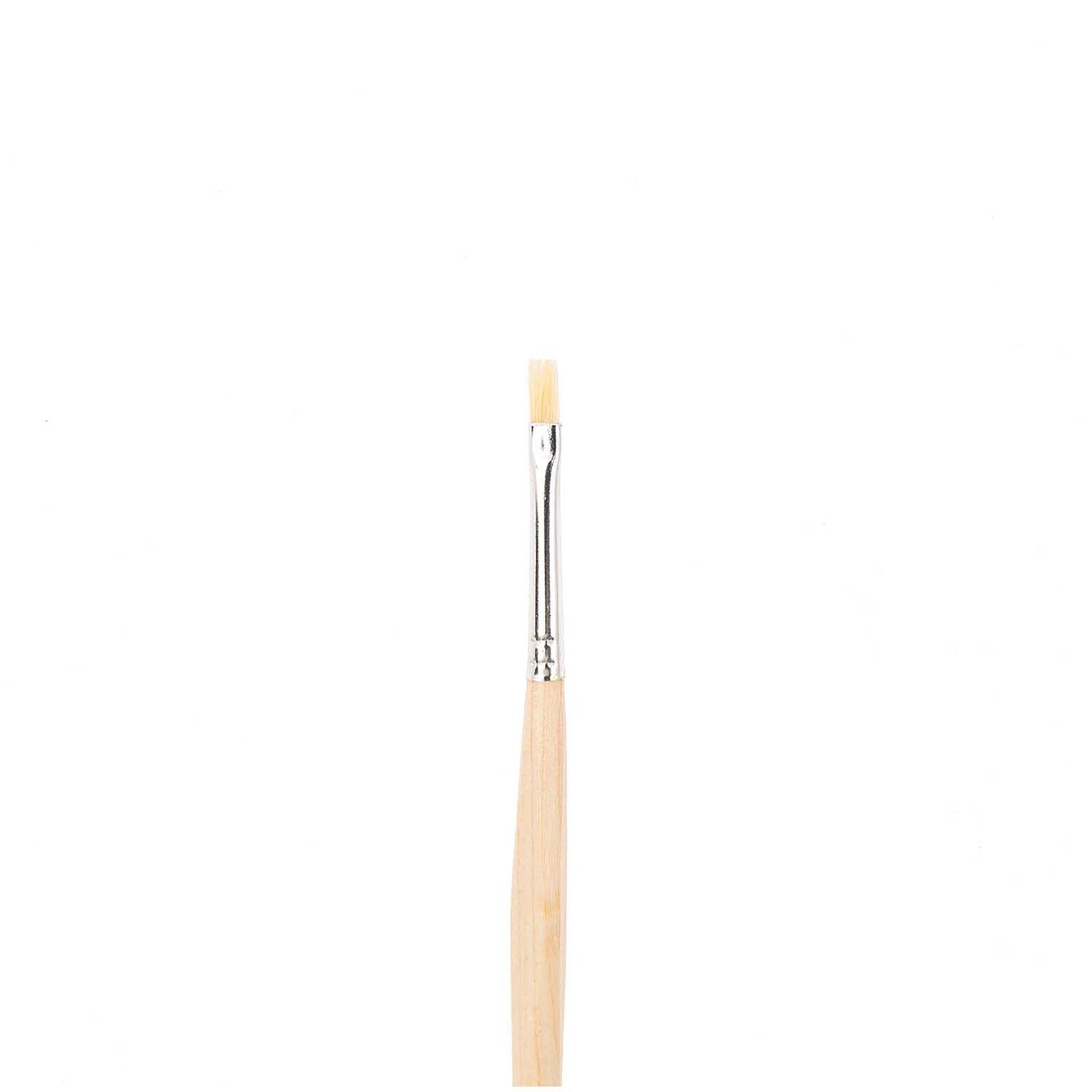 Pinsel Hobby Borste Ergonomic flach Pinselgröße 2 von Rico Design Pinsel Hobby Borste Ergonomic flach: Flacher Holzpinsel mit ergonomischem Griff, ideal für präzises Malen.