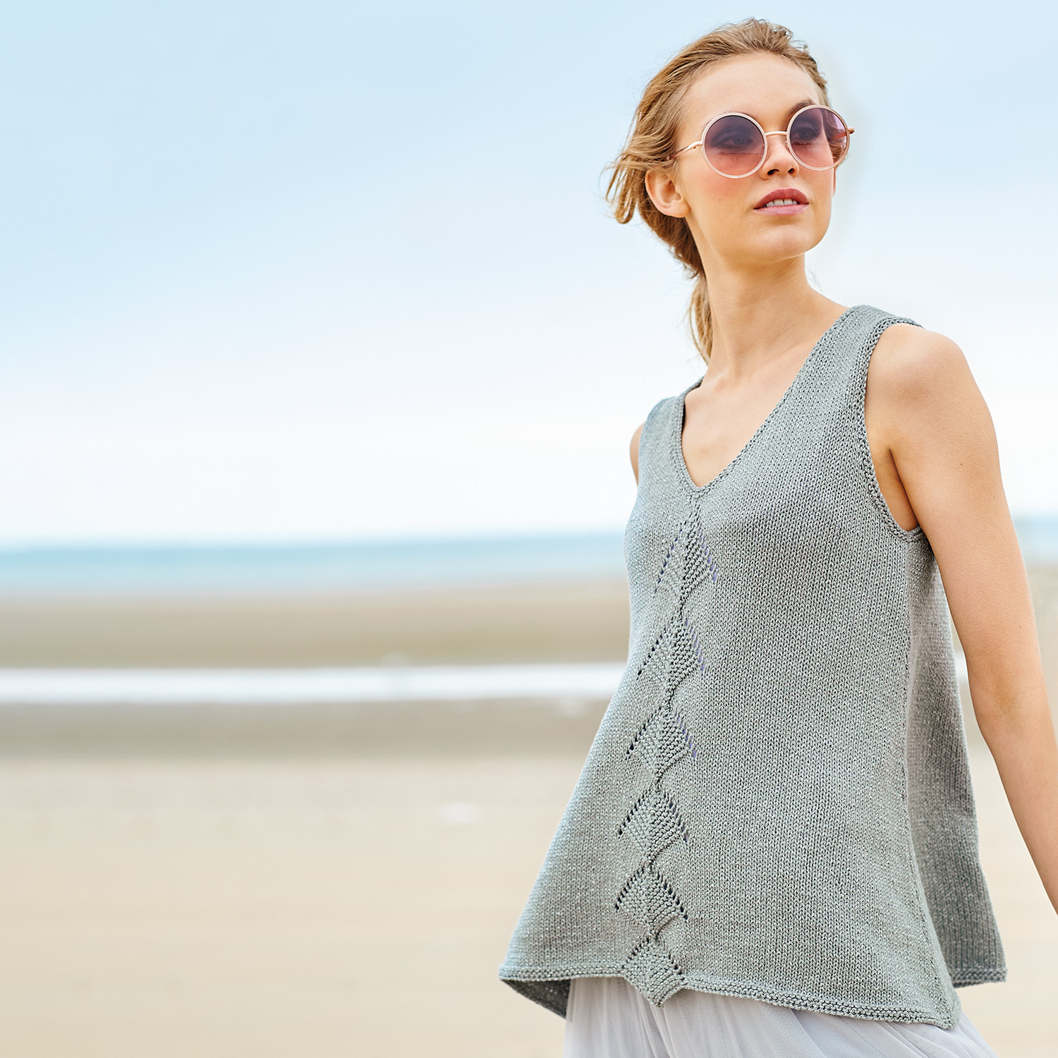 Strickanleitung Top aus Fashion Cotton Métallisé
