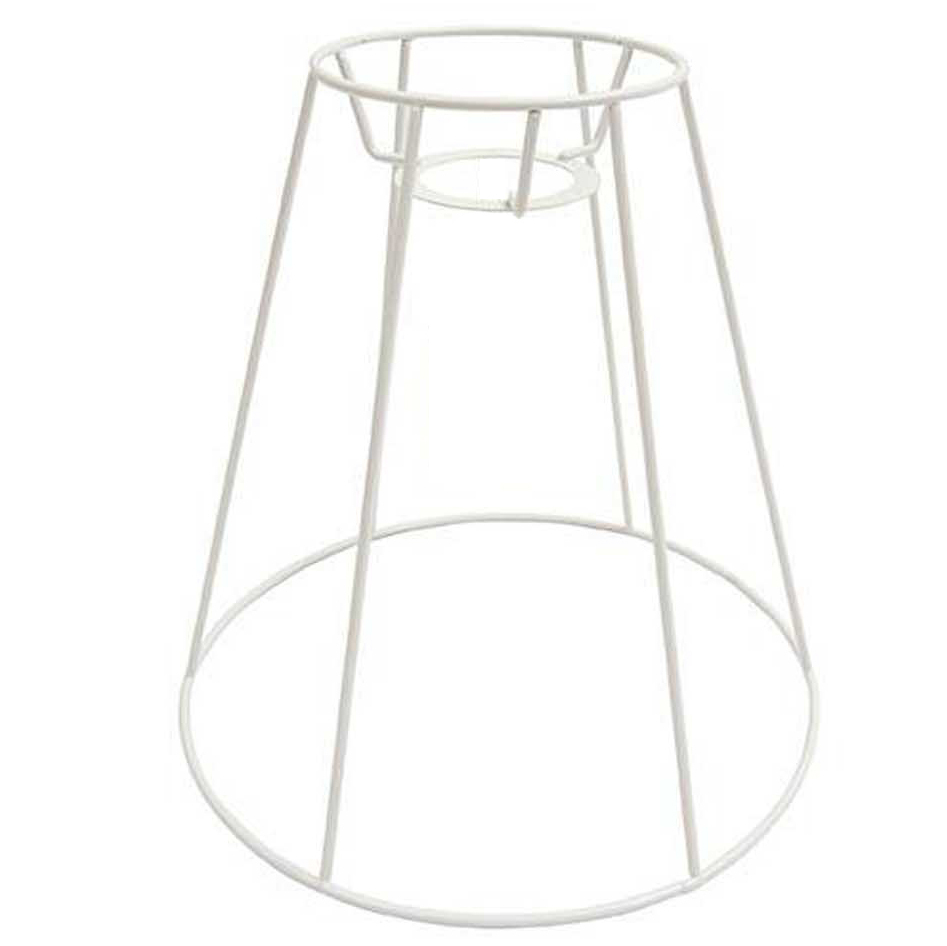 Lampenschirm konisch 10x20x20cm, weiß, von Rico Design. Minimalistisches Design für moderne Wohnräume. Ideal für DIY-Projekte und individuelle Beleuchtung.