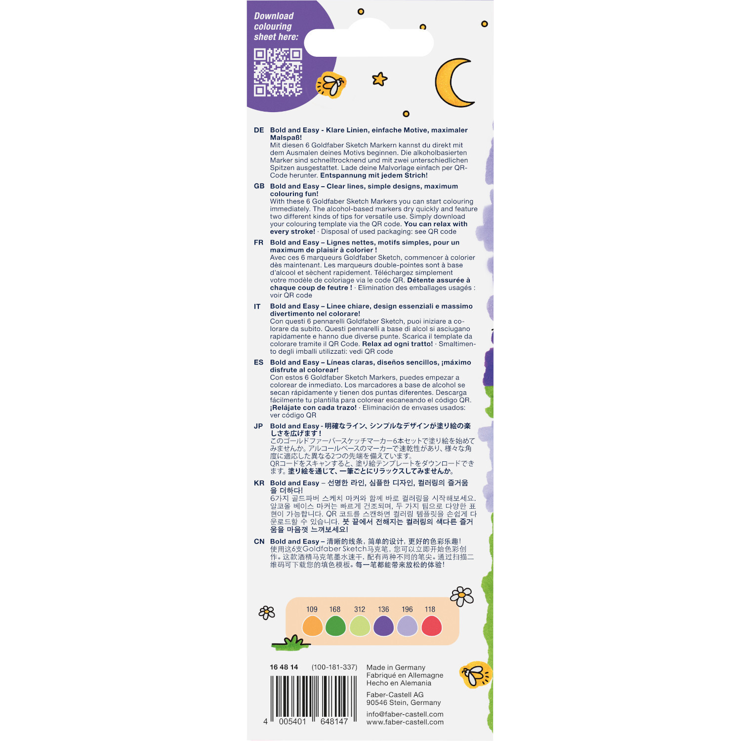 Goldfaber Sketch Marker Bold Easy Set 6 Stück von Faber-Castell 