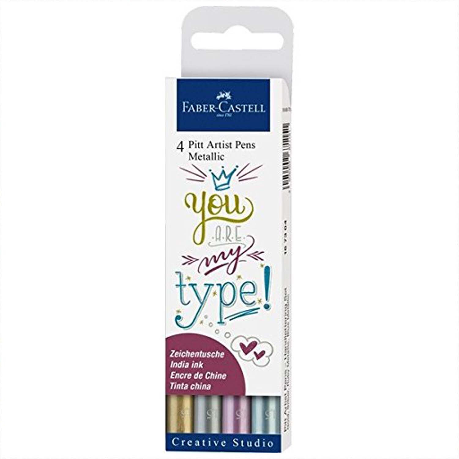 Tuschestift Pitt Artist Pen Metallic 4 Stück Tuschestift Pitt Artist Pen Metallic 4 Stück