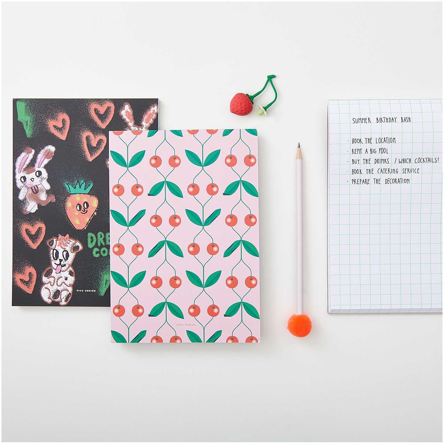 Paper Poetry Notizblock Kirschen A5 50 Blatt 100g/m2 Paper Poetry Notizblock Kirschen A5 50 Blatt 100g/m2