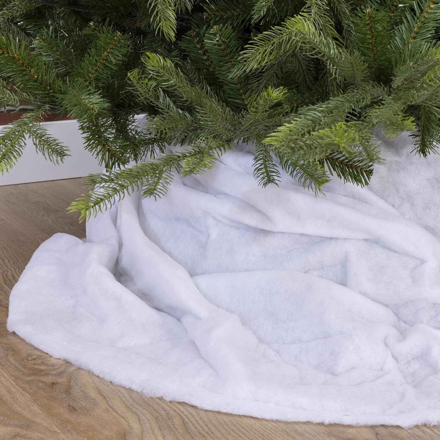 Schneeteppich Polyester Weiß-Irisierend 120x80x1cm von Kaemingk 