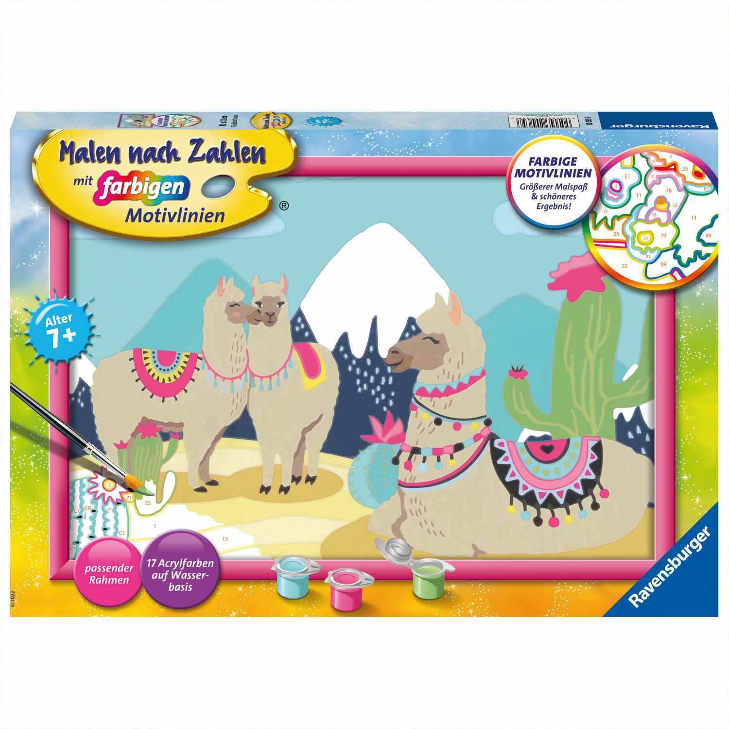 Malen nach Zahlen Glückliche Lamas