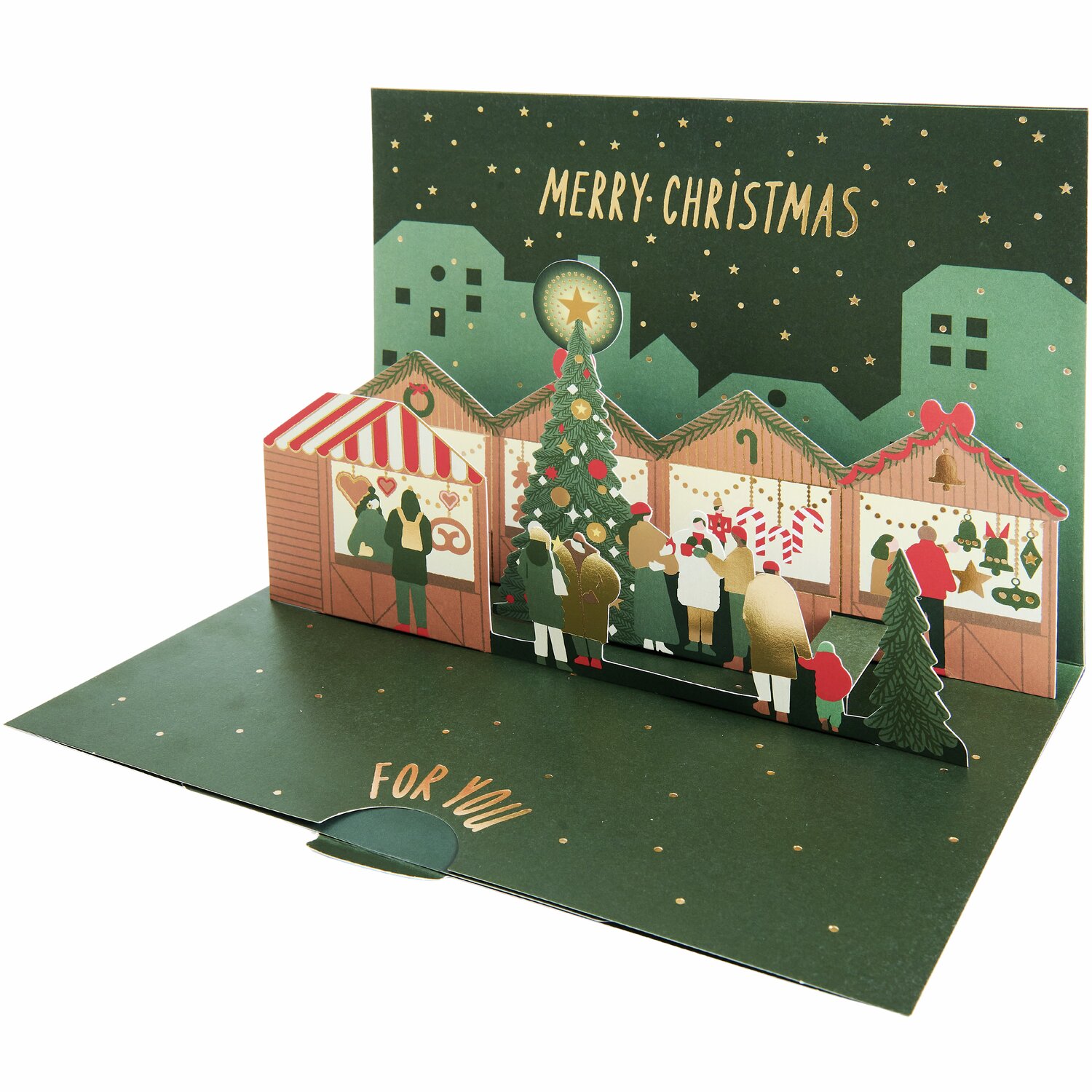 Pop-Up Karte Weihnachtsmarkt für Geldgeschenke A5 von Rico Design Pop-Up Karte Weihnachtsmarkt für Geldgeschenke A5 von Rico Design