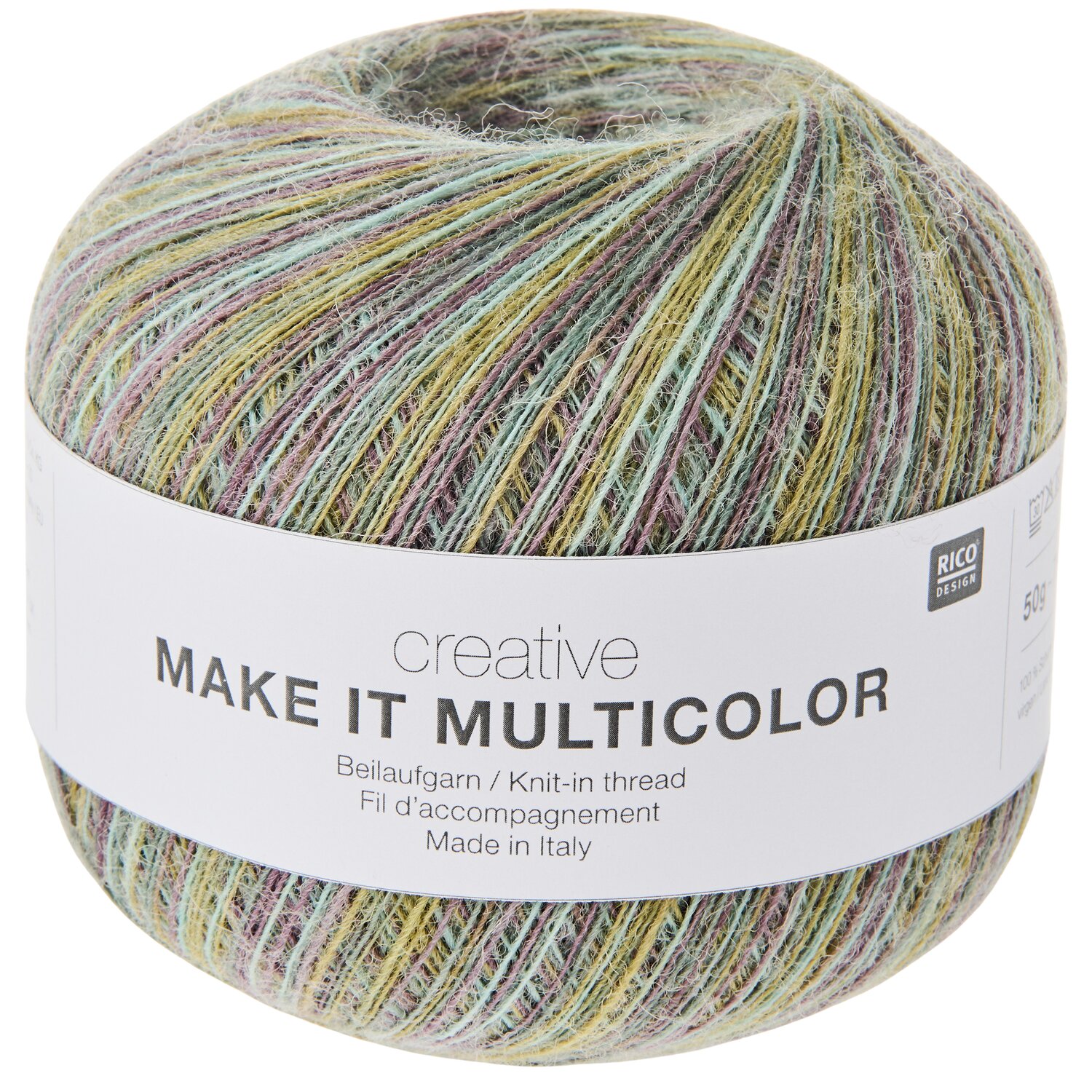 Creative Make It Multicolor Strickset Pullunder Modell 09 aus Lovewool No. 23, Beilauffaden von Rico Design in sanft warmem Farbverlauf, Knäuel 50g 750m