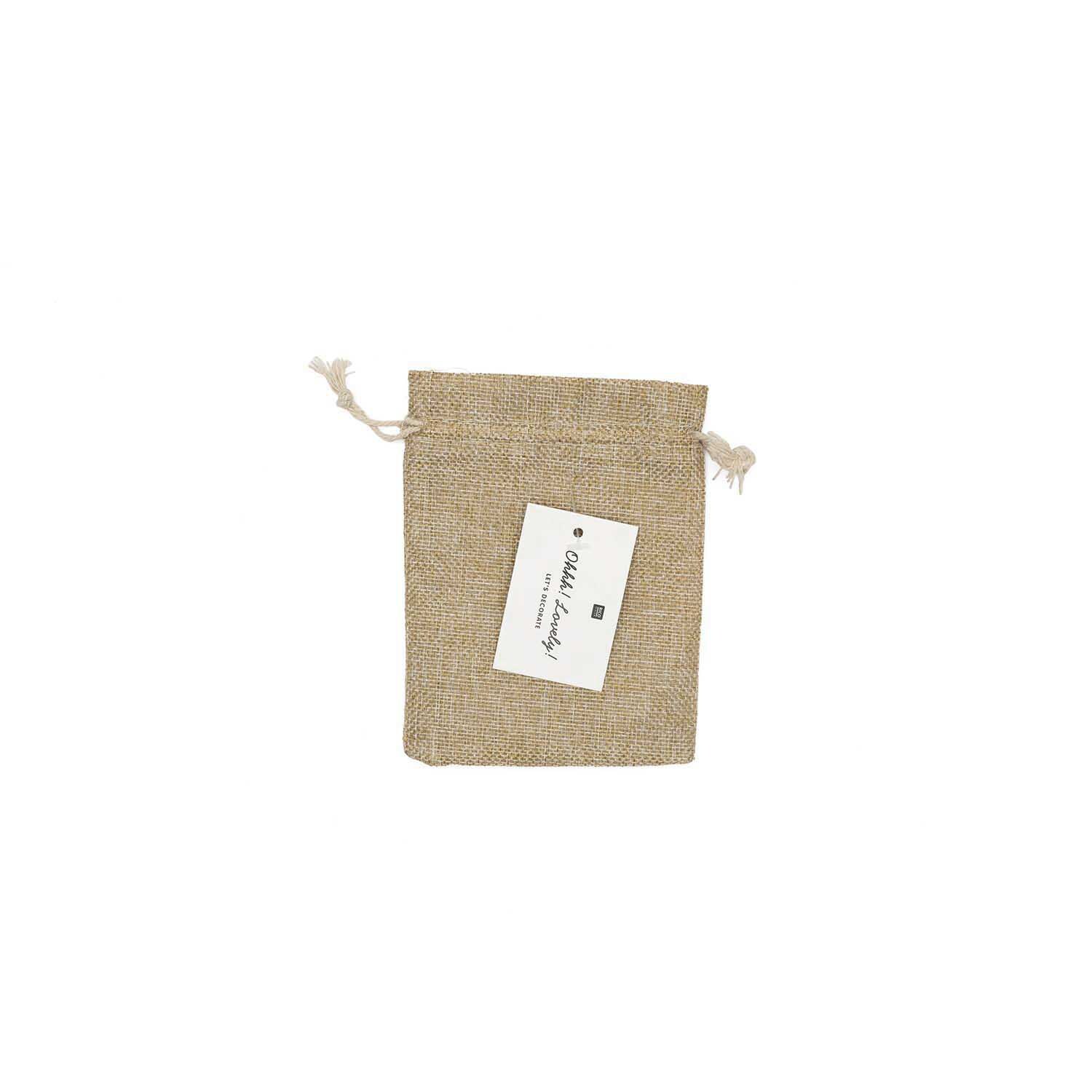 Beutel Juteoptik braun 1 Stück von Rico Design