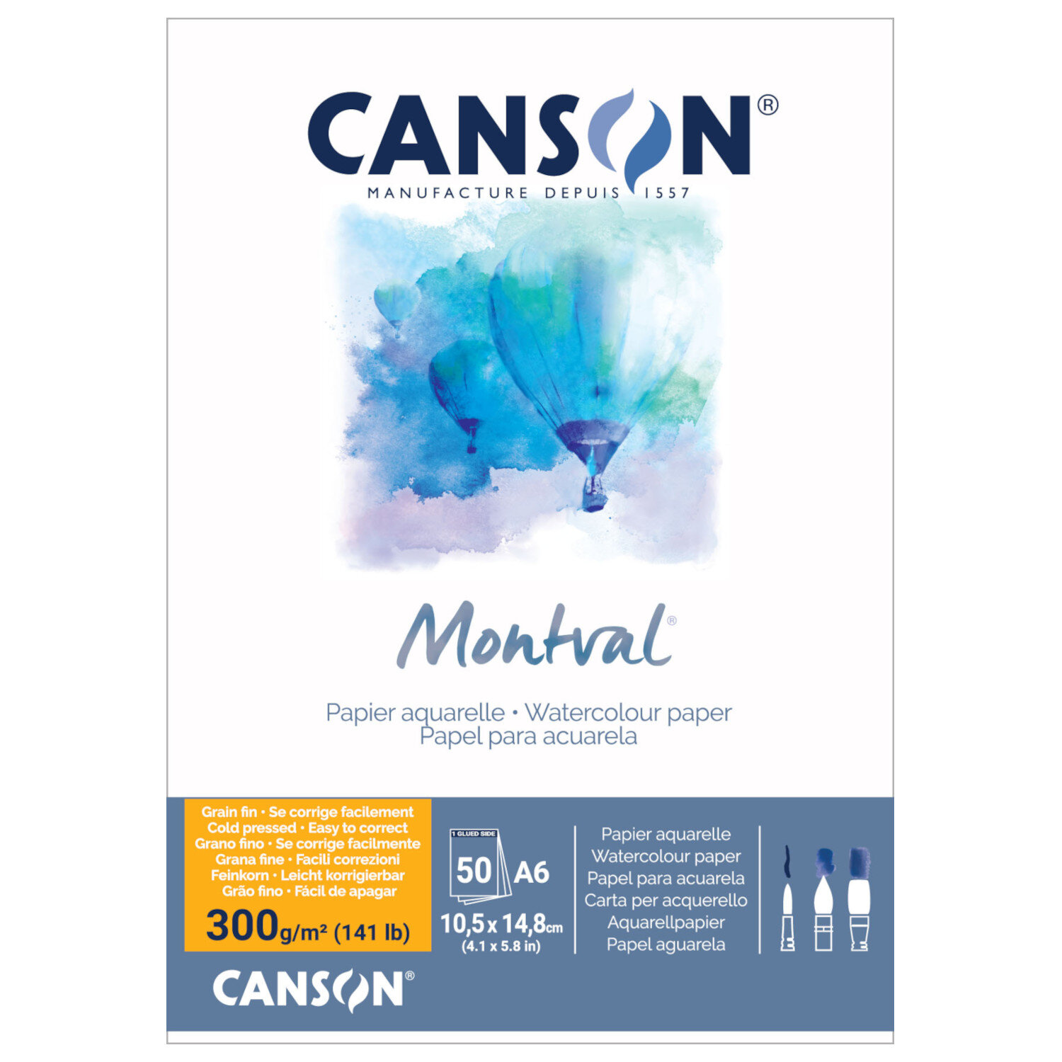 Montval Block DIN A6 50 Blatt von Canson