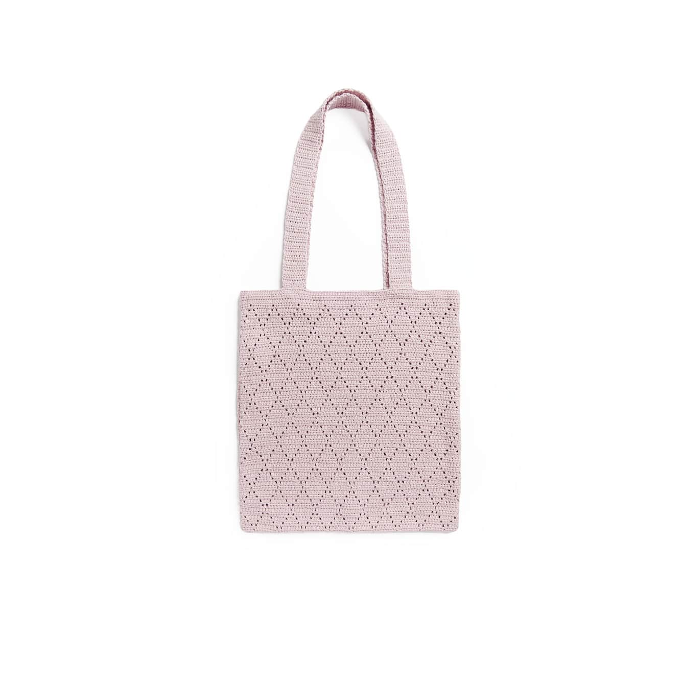 Gehäkelte Tasche in Rosa mit Lochmuster