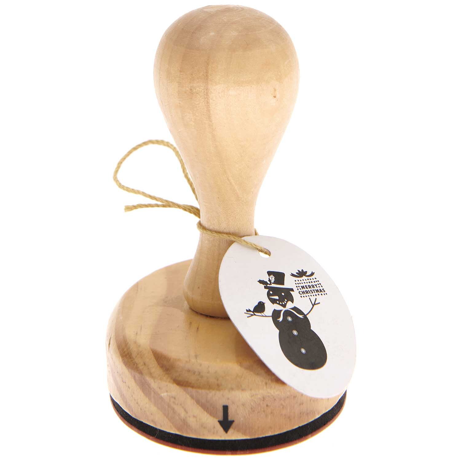Stempel Schneemann 5x7cm oval