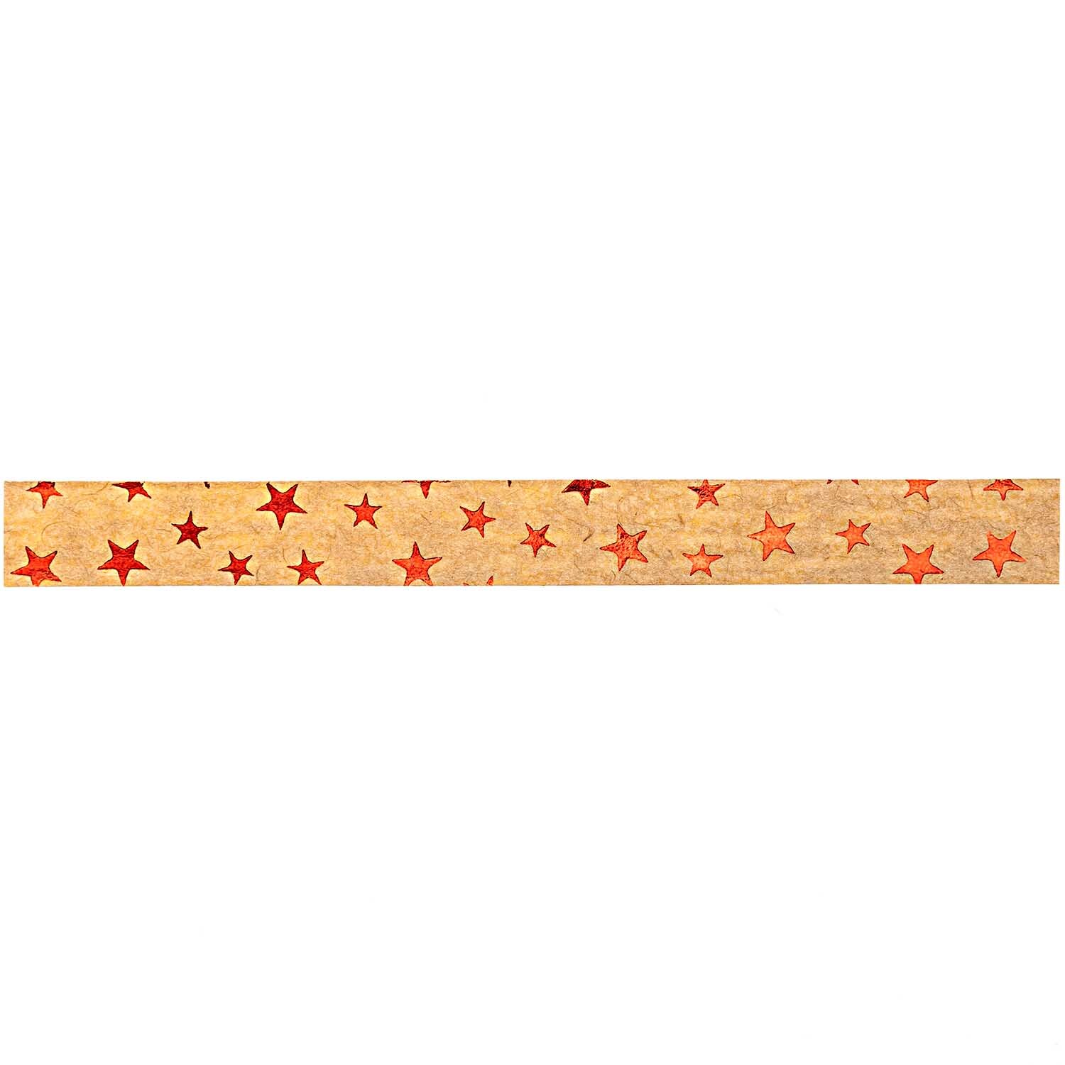 Geschenkband Spacetime 10mmx12m Farbe Hellbraun-Rot von Goldina Loy 