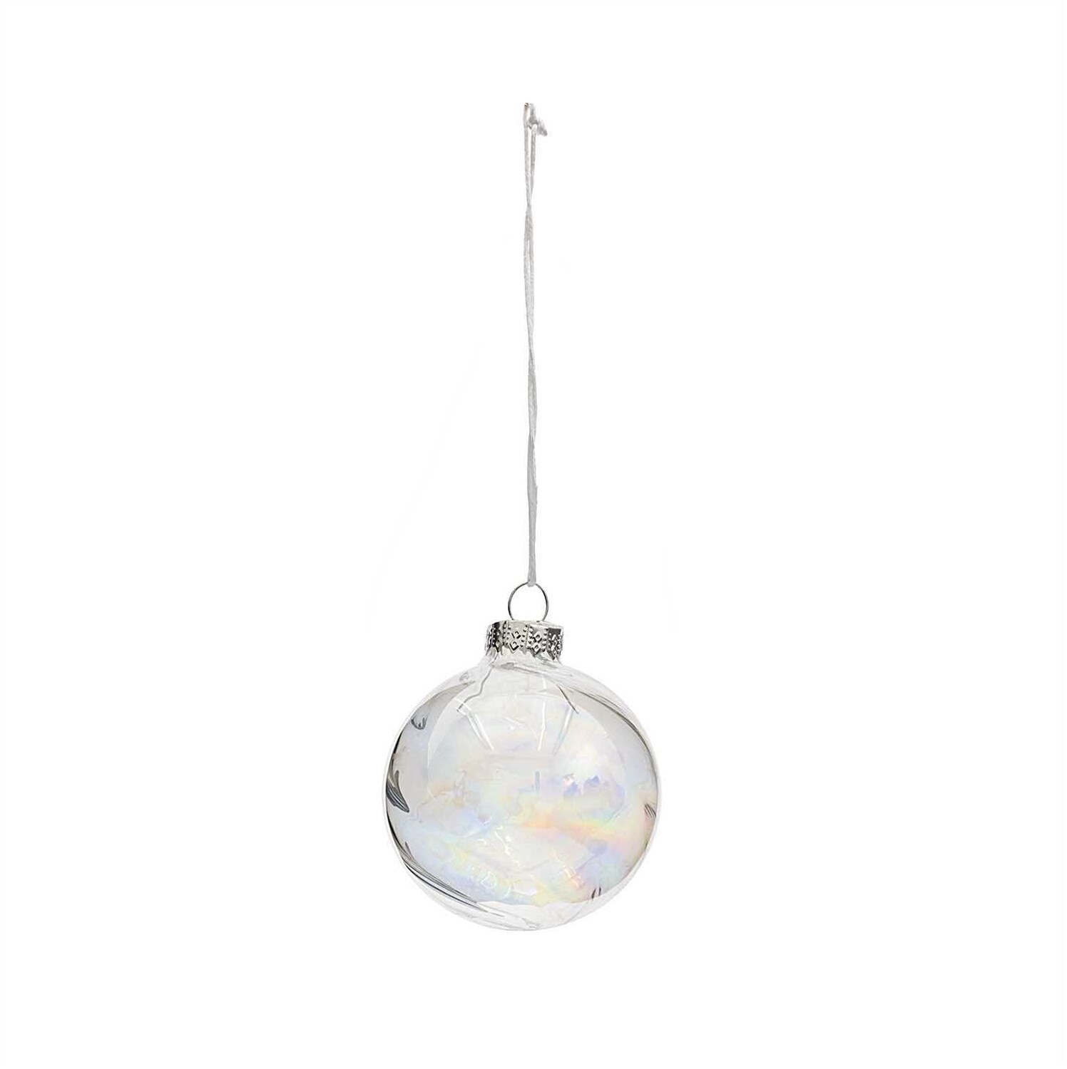 Baumschmuck Glaskugel klar-irisierend Baumschmuck Glaskugel klar-irisierend