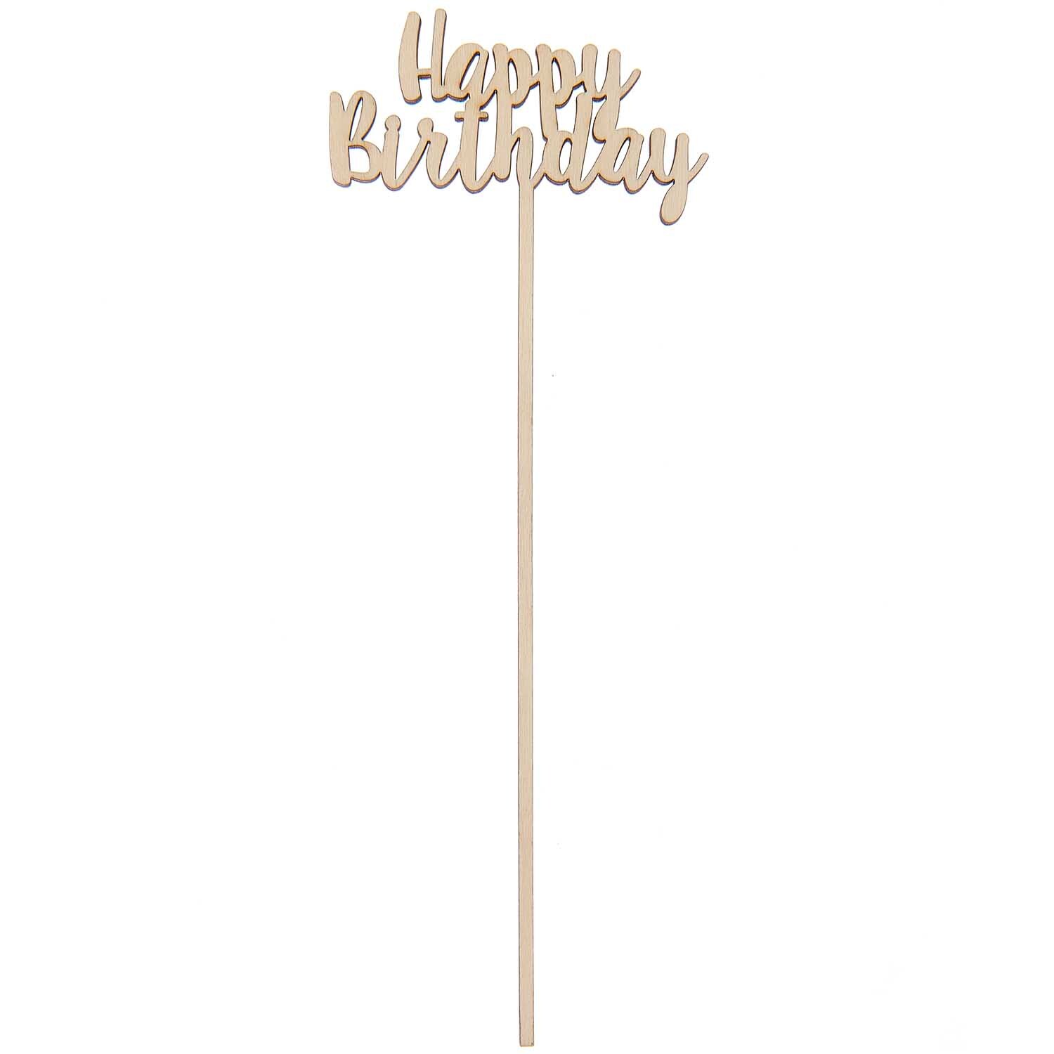 Holzpicker Happy Birthday 24,2x8cm Holzpicker Happy Birthday 24,2x8cm