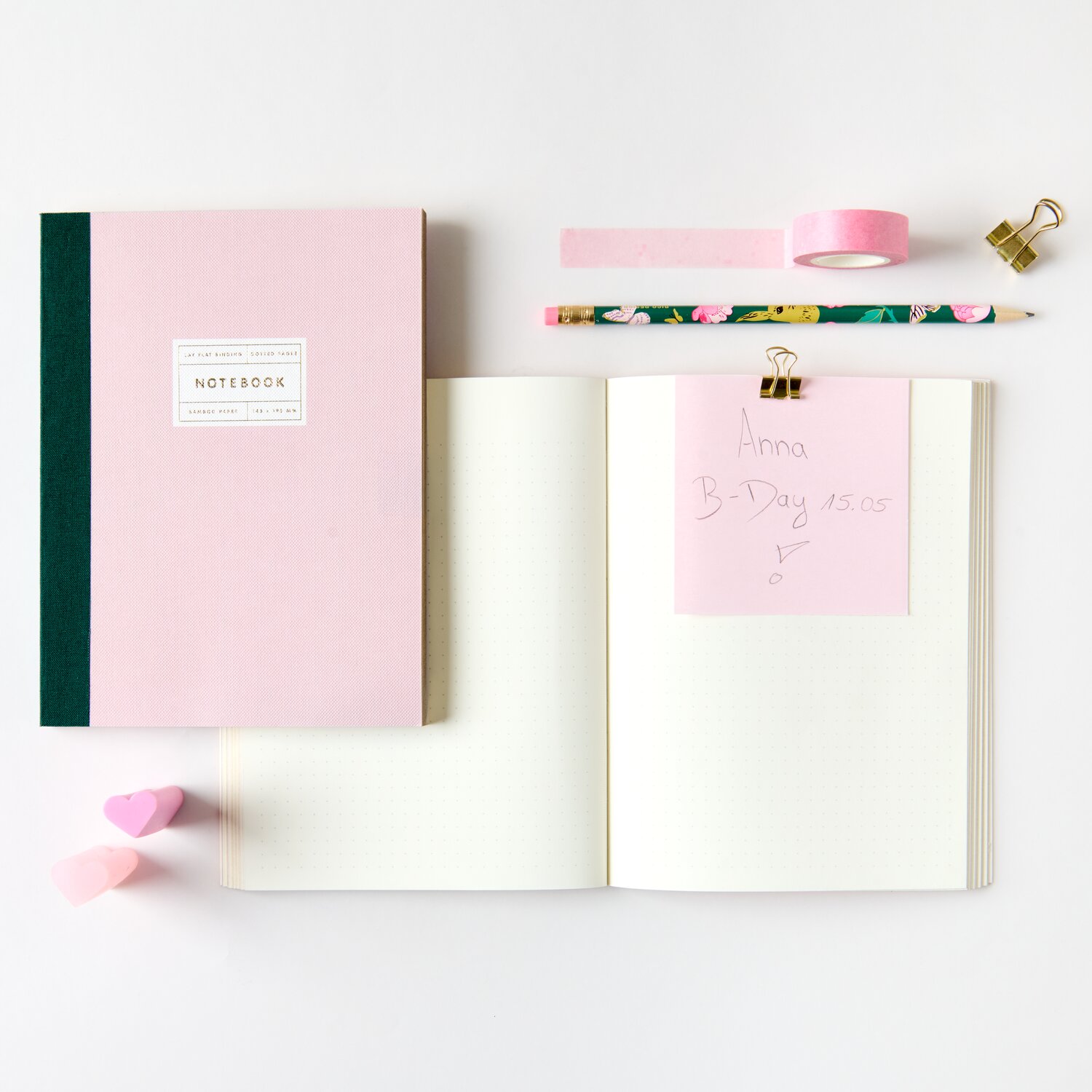 Paper Poetry Notizbuch S  Goldrand Farbe Flieder von Rico Design