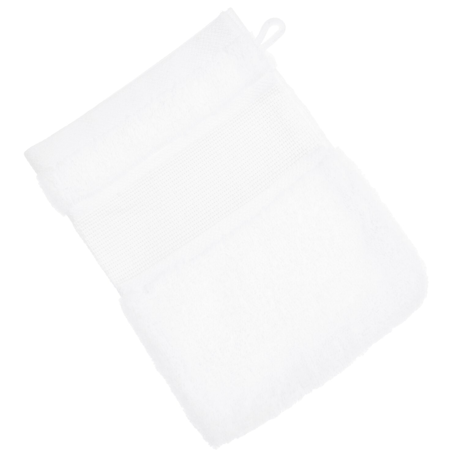 Waschhandschuh 15x21cm, GOTS Farbe Weiß von Rico Design