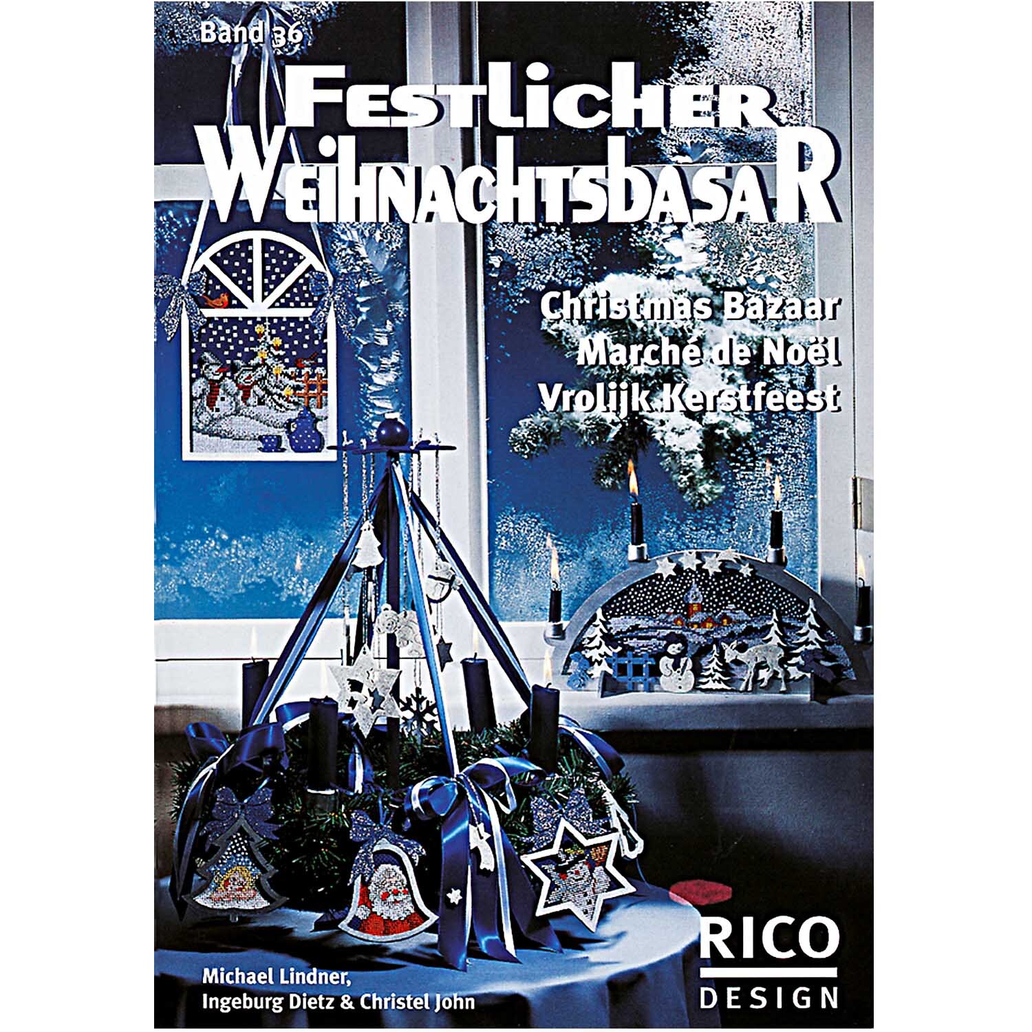 Festlicher Weihnachtsbasar Nr.36: Weihnachtliche Dekorationen in Blau von Rico Design.