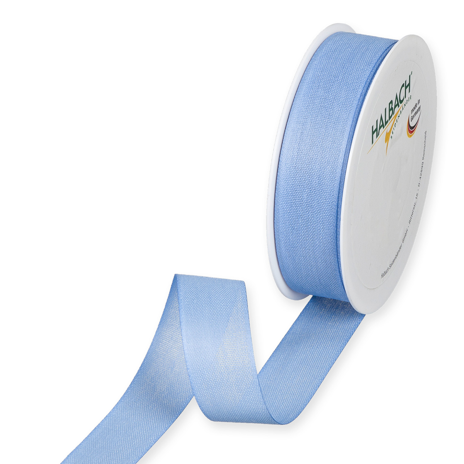 Halbach Dekoband in Baumwolloptik 25mm 5m Himmelblau