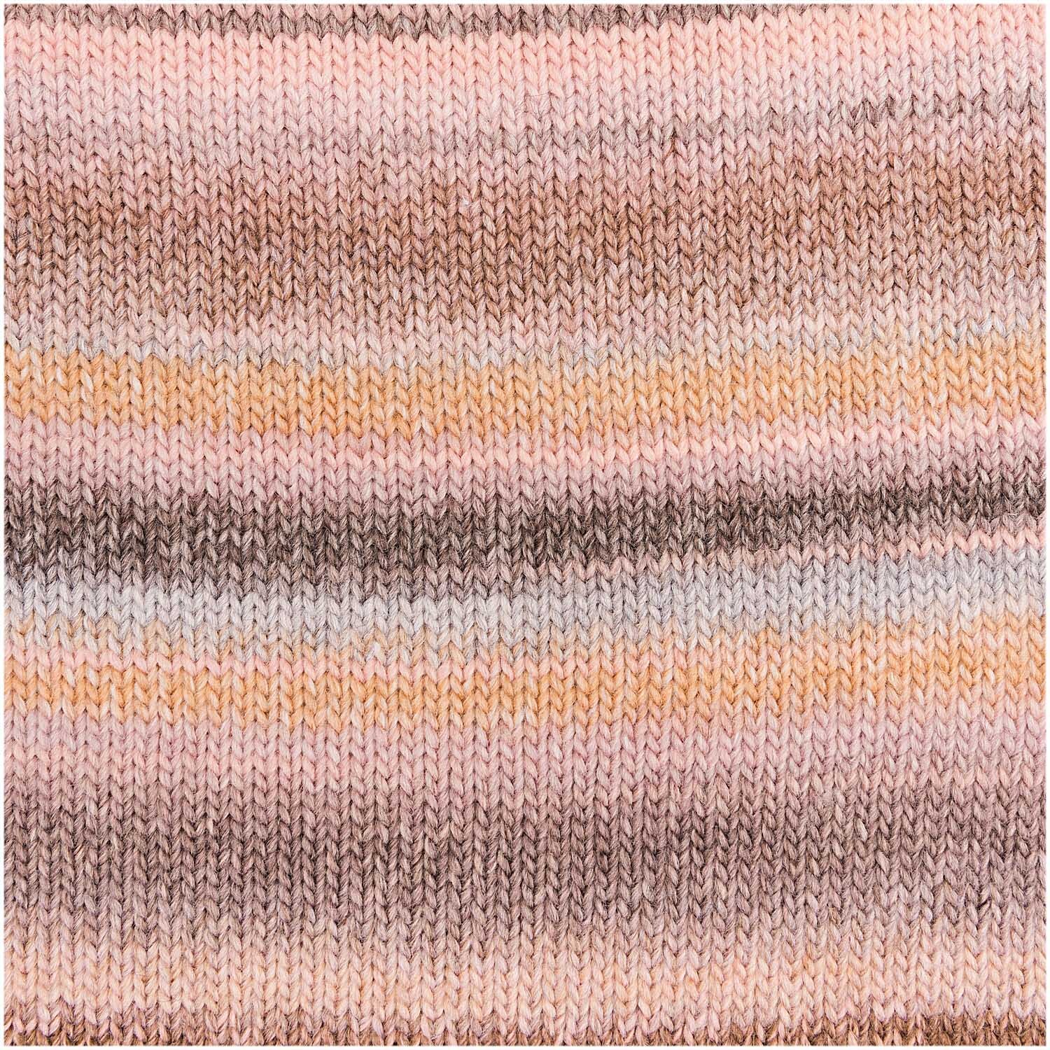 Creative Melange chunky von Rico Design in Lachs-Grau. Strickmuster mit weichen Farbübergängen.