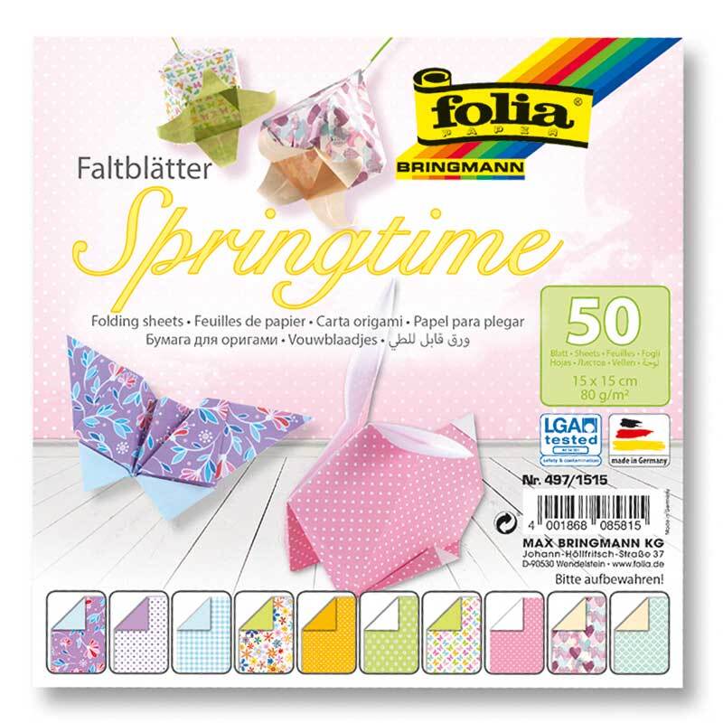 Faltblätter Springtime 15x15cm 50 Blatt von Max Bringmann 
