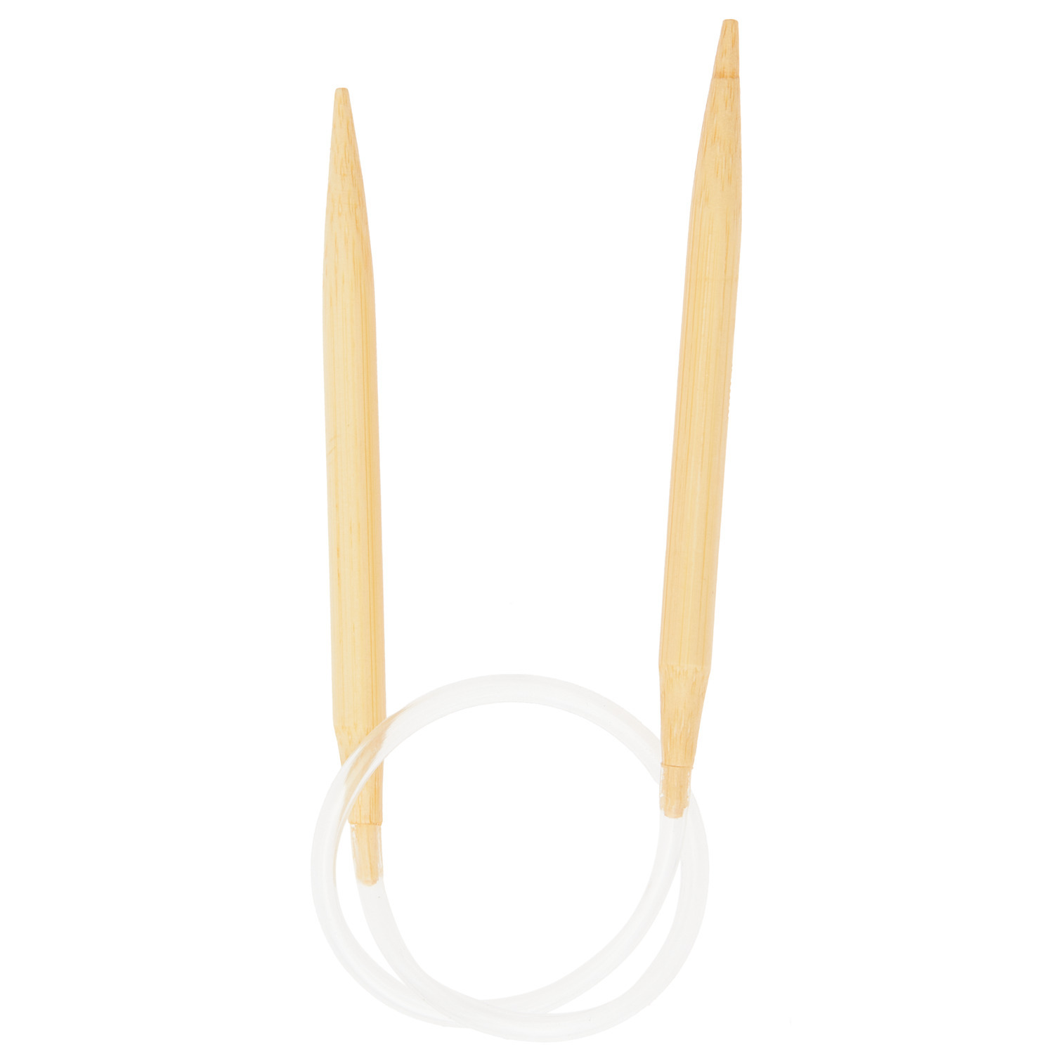 Rundstricknadel 40cm Bambus von Rico Design, ideal für Strickprojekte, aus hellem Holz.