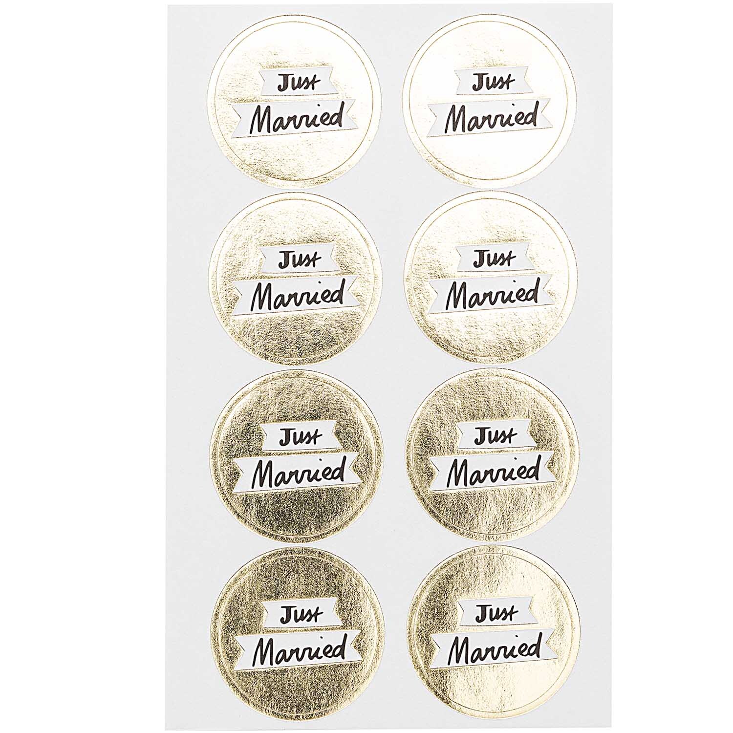 Paper Poetry Sticker Just Married gold 4 Blatt Paper Poetry Sticker Just Married gold 4 Blatt