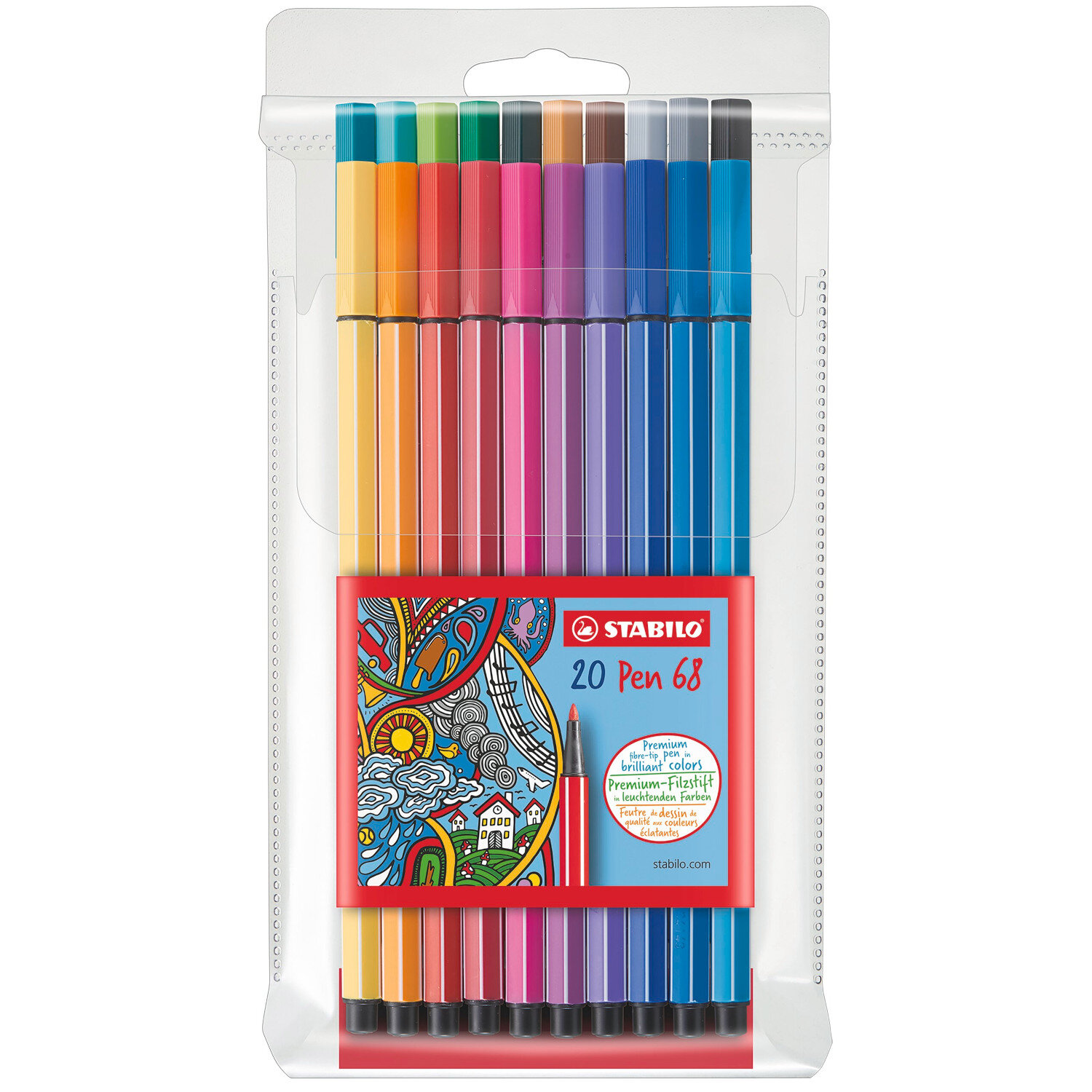 Pen 68 im Kunststoffetui 20 Farben von STABILO International 