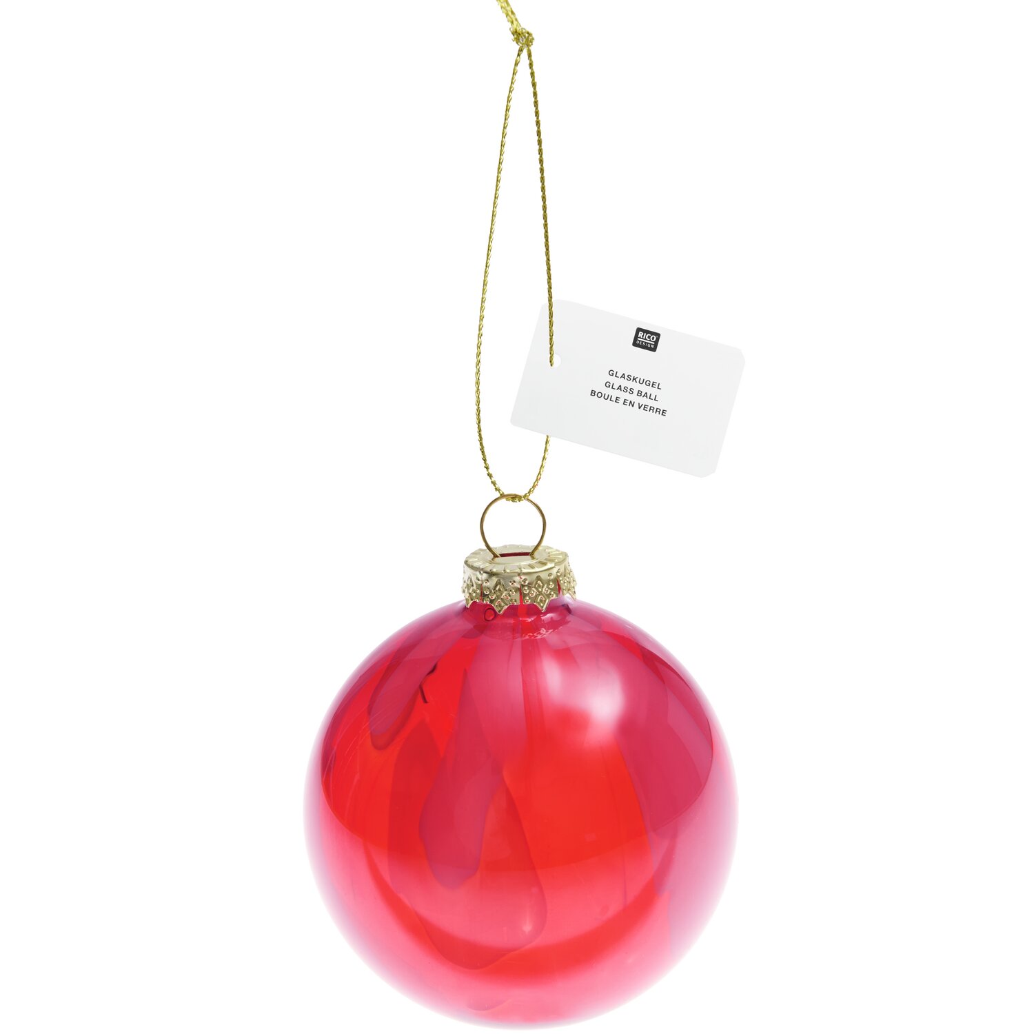 Glaskugel Rot Ø8cm von Rico Design