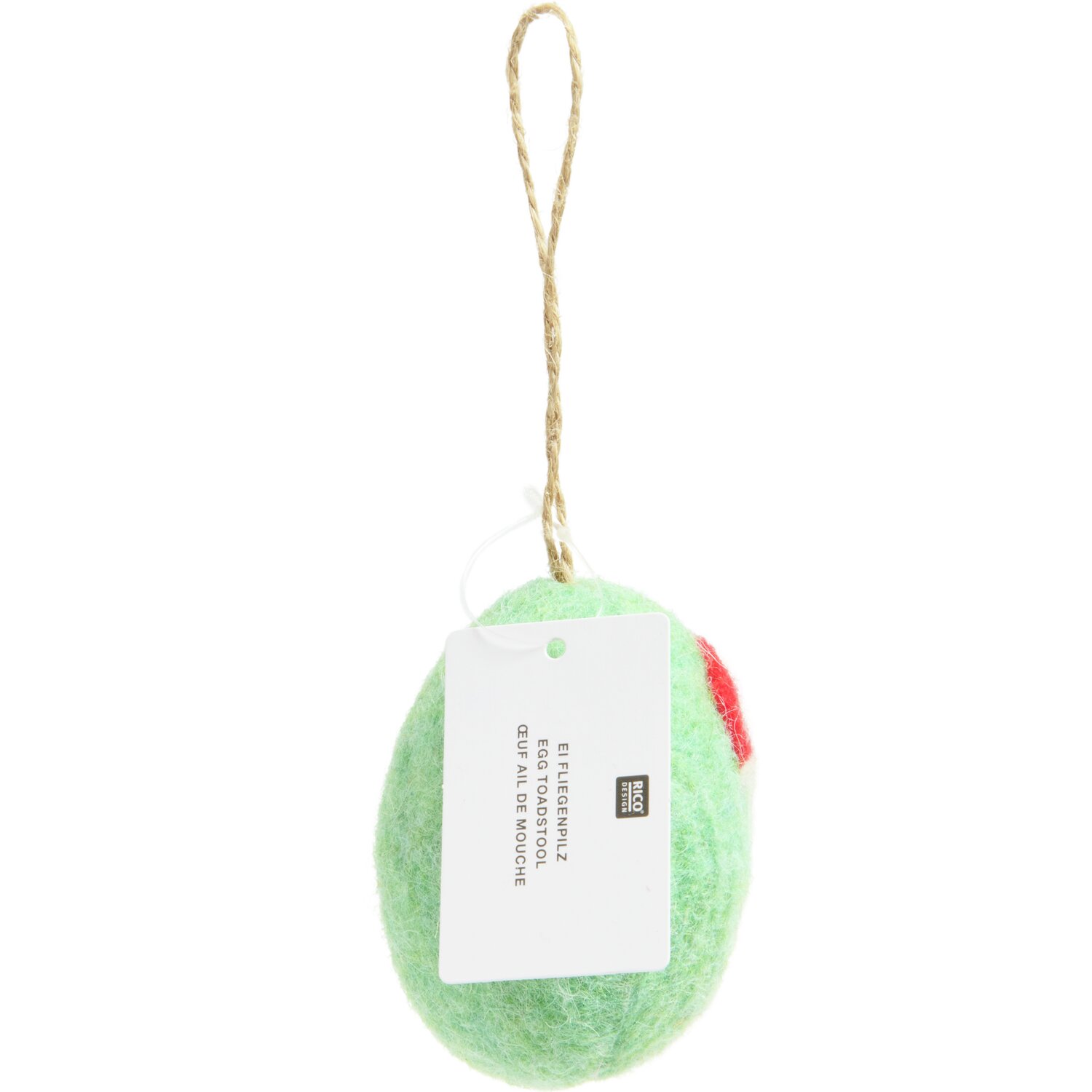 Aufhänger Filz-Ei Fliegenpilz 7,8xØ5,8cm von Rico Design