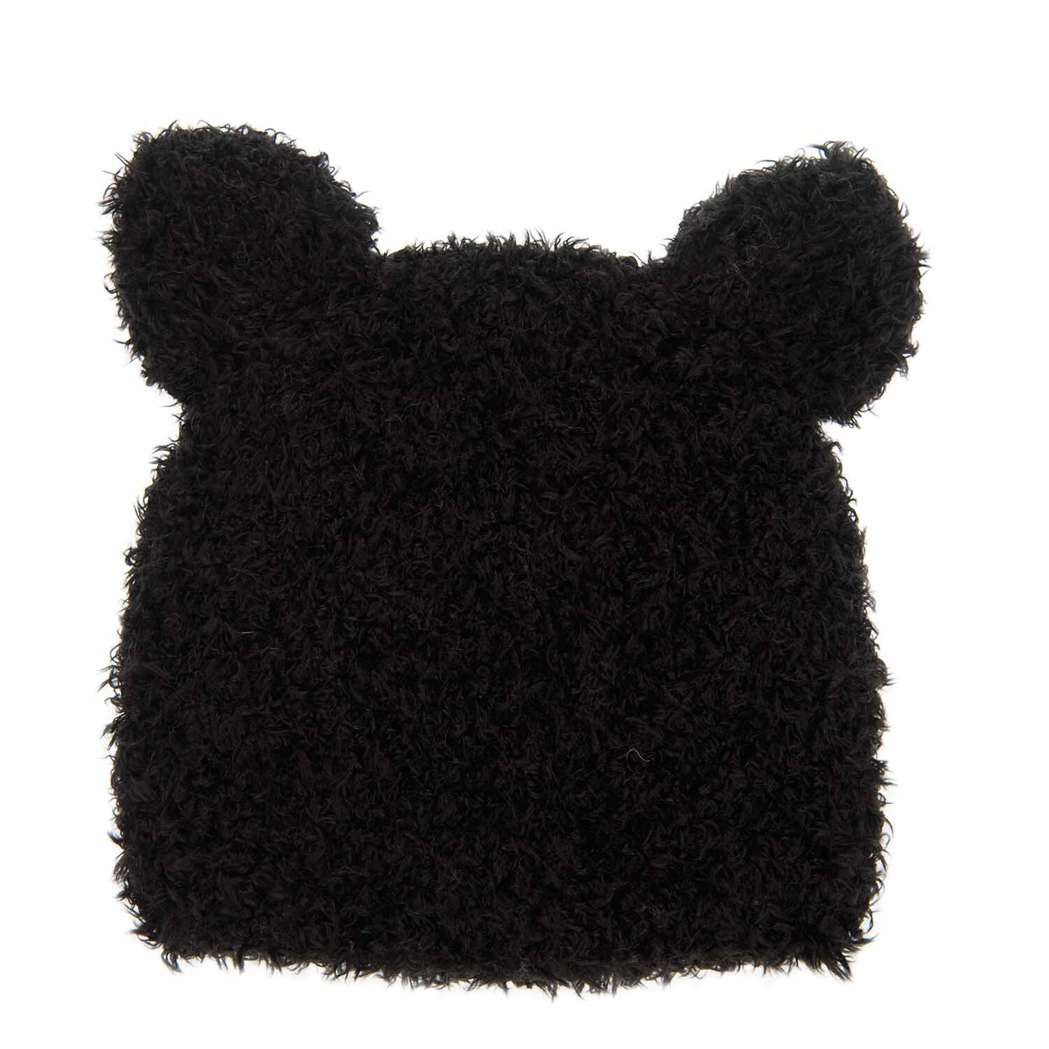 Strickset Mütze Katze schwarz Strickset Mütze Katze schwarz