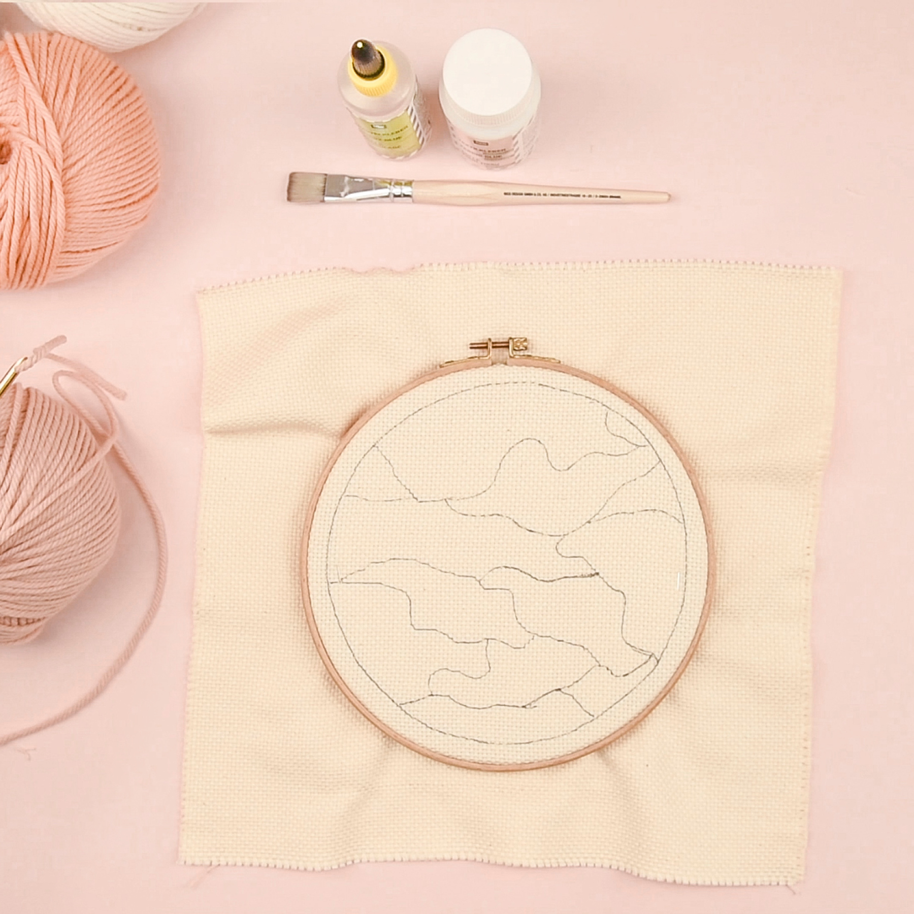 Schritt 4 - Motiv übertragen für ein Punch Needle Projekt