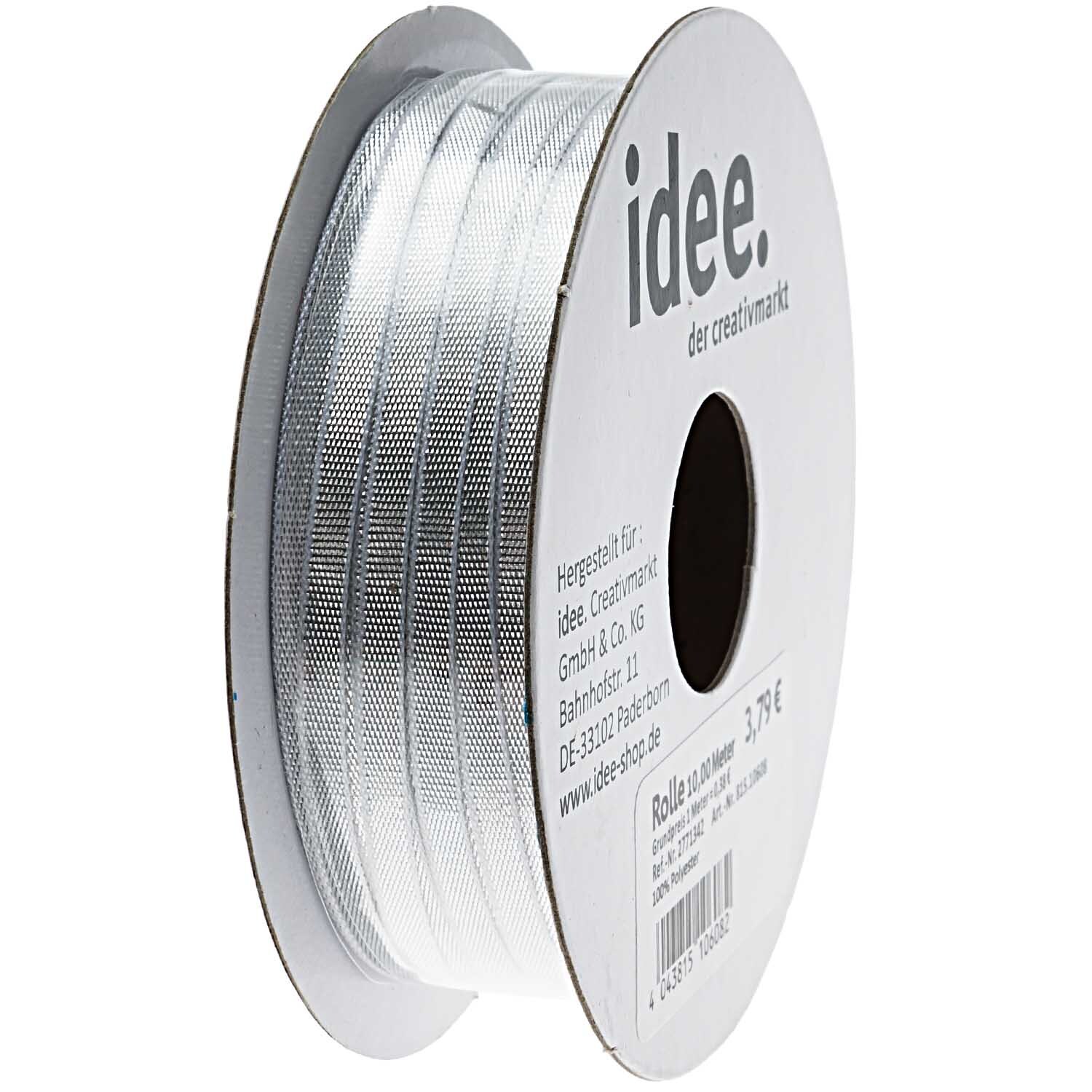 Laméband silber 3mm 10m