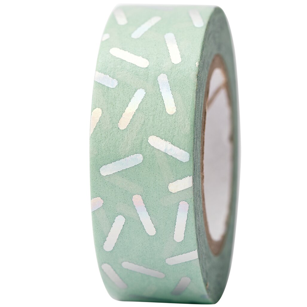 Tape Stracciatella, Mint / Irisierend 1,5cmx10m von Rico Design