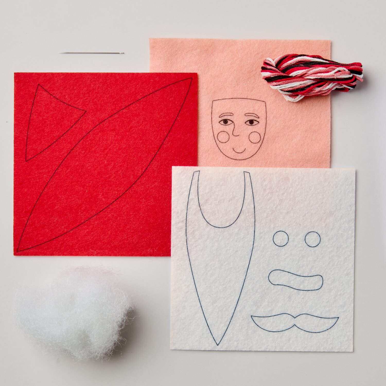 Stickpackung Filzanhänger Weihnachtsmann von Rico Design