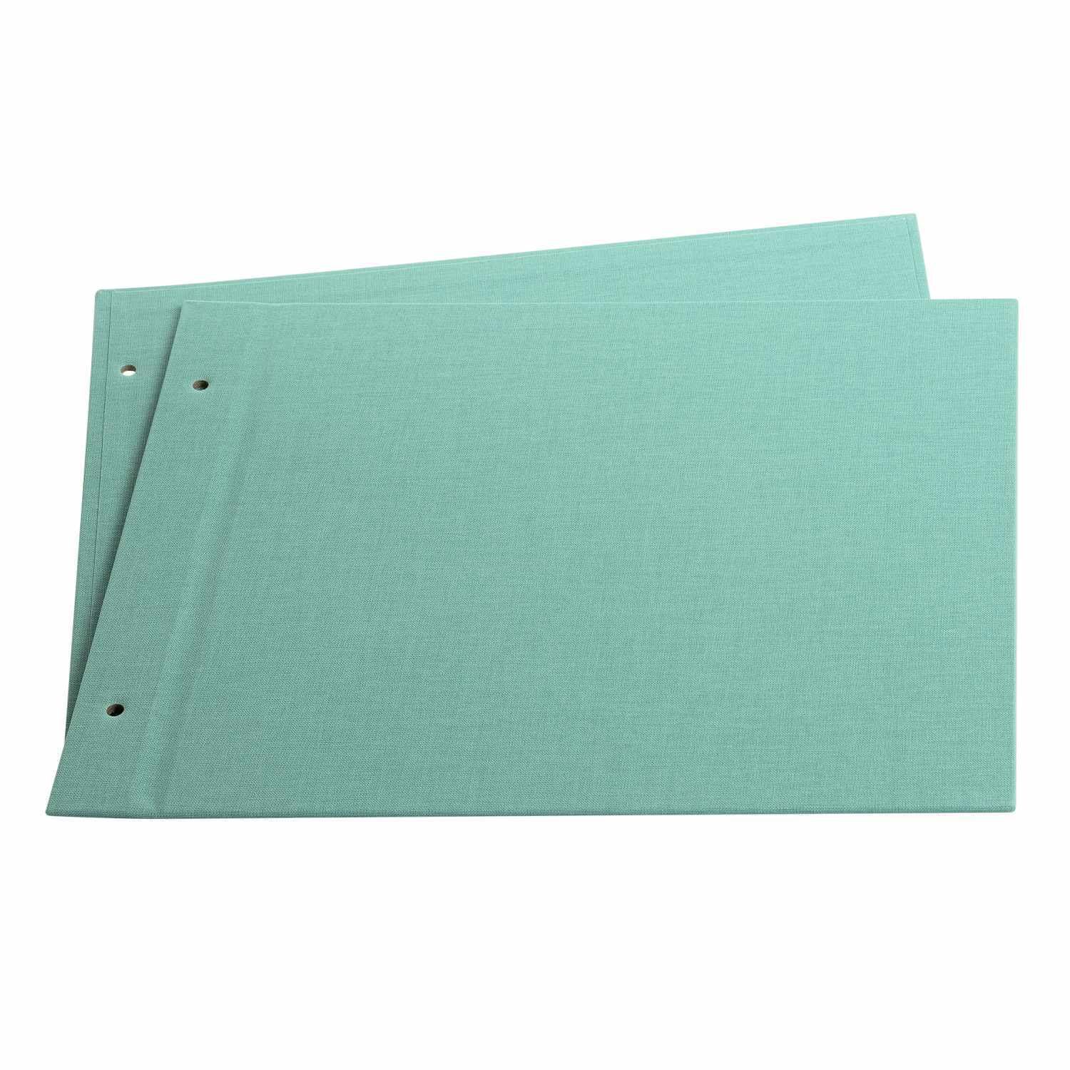 Schraubalbeneinband 30x25cm Leinen Farbe Aqua von Goldbuch Georg Brückner 