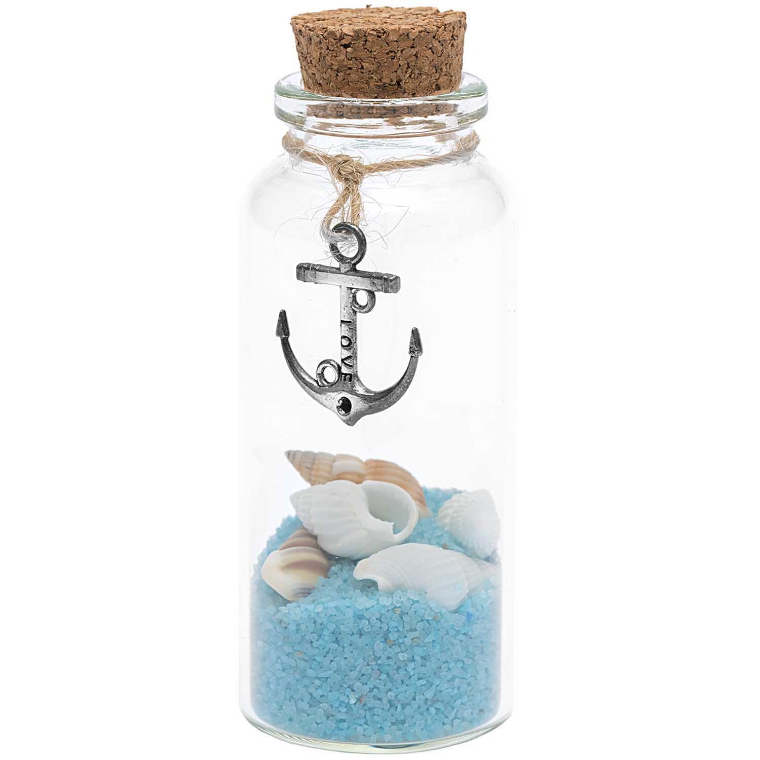 Glasflasche Maritim mit Muscheln 7,5cm