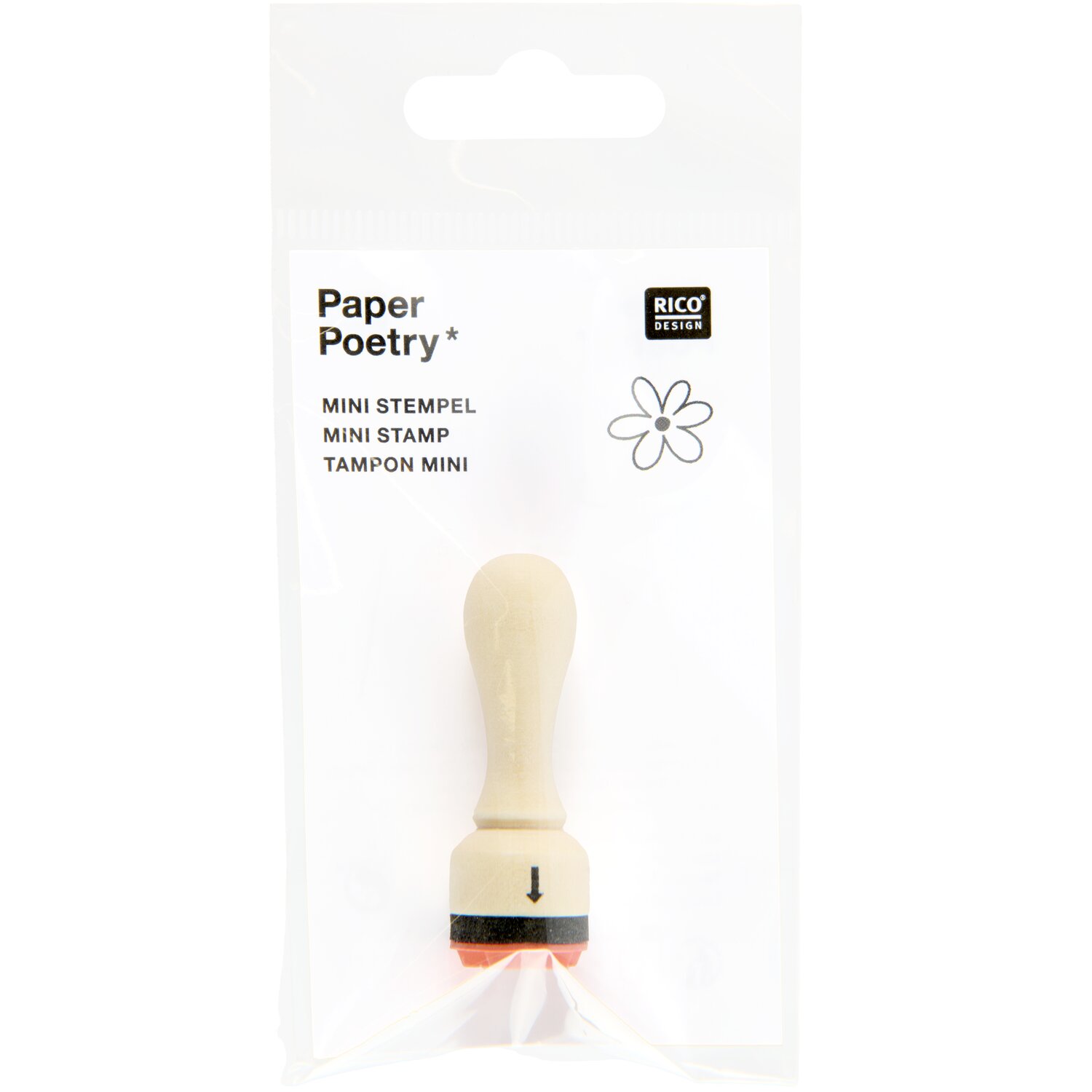 Paper Poetry Mini Stempel Blume Ø=1,5cm von Rico Design