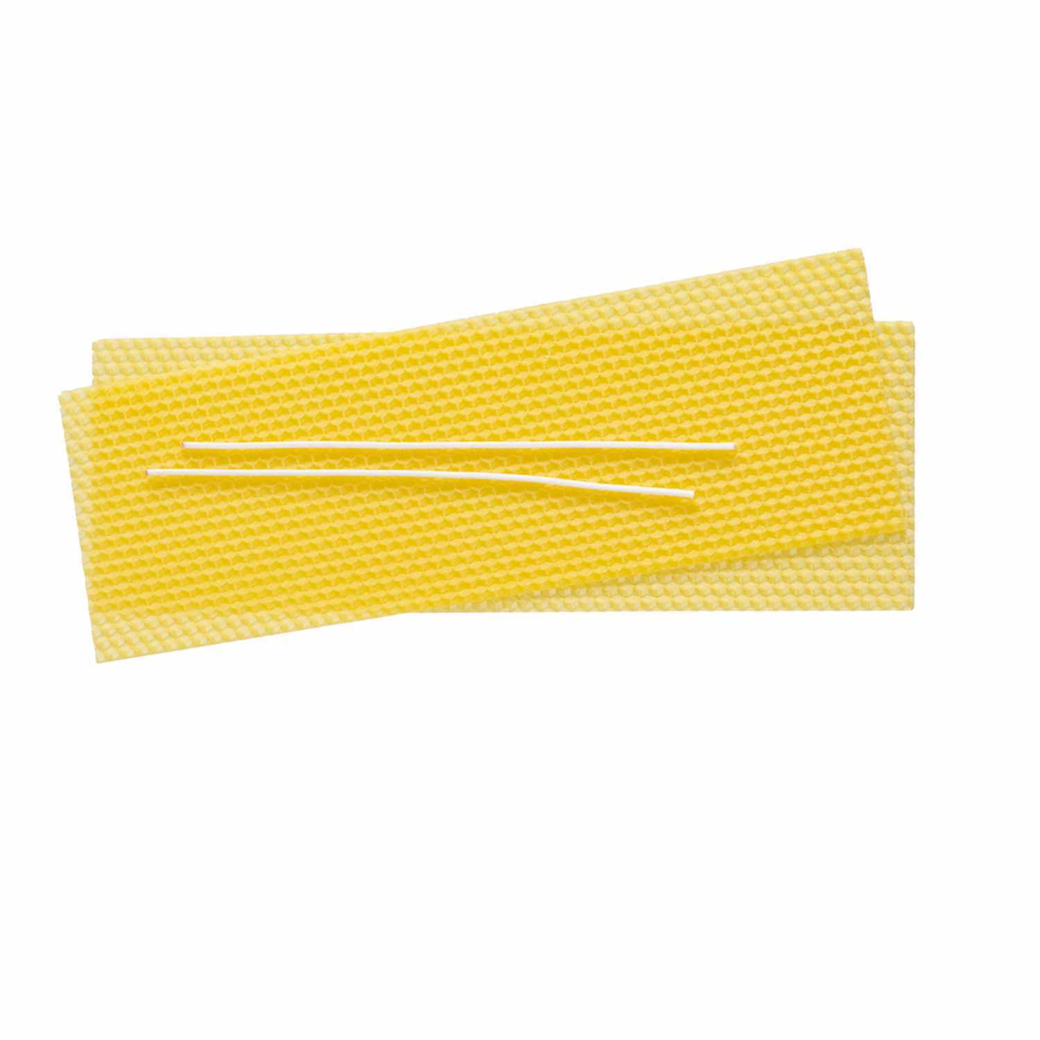 Bienenwachswaben 40x15cm mit Docht 2 Stück