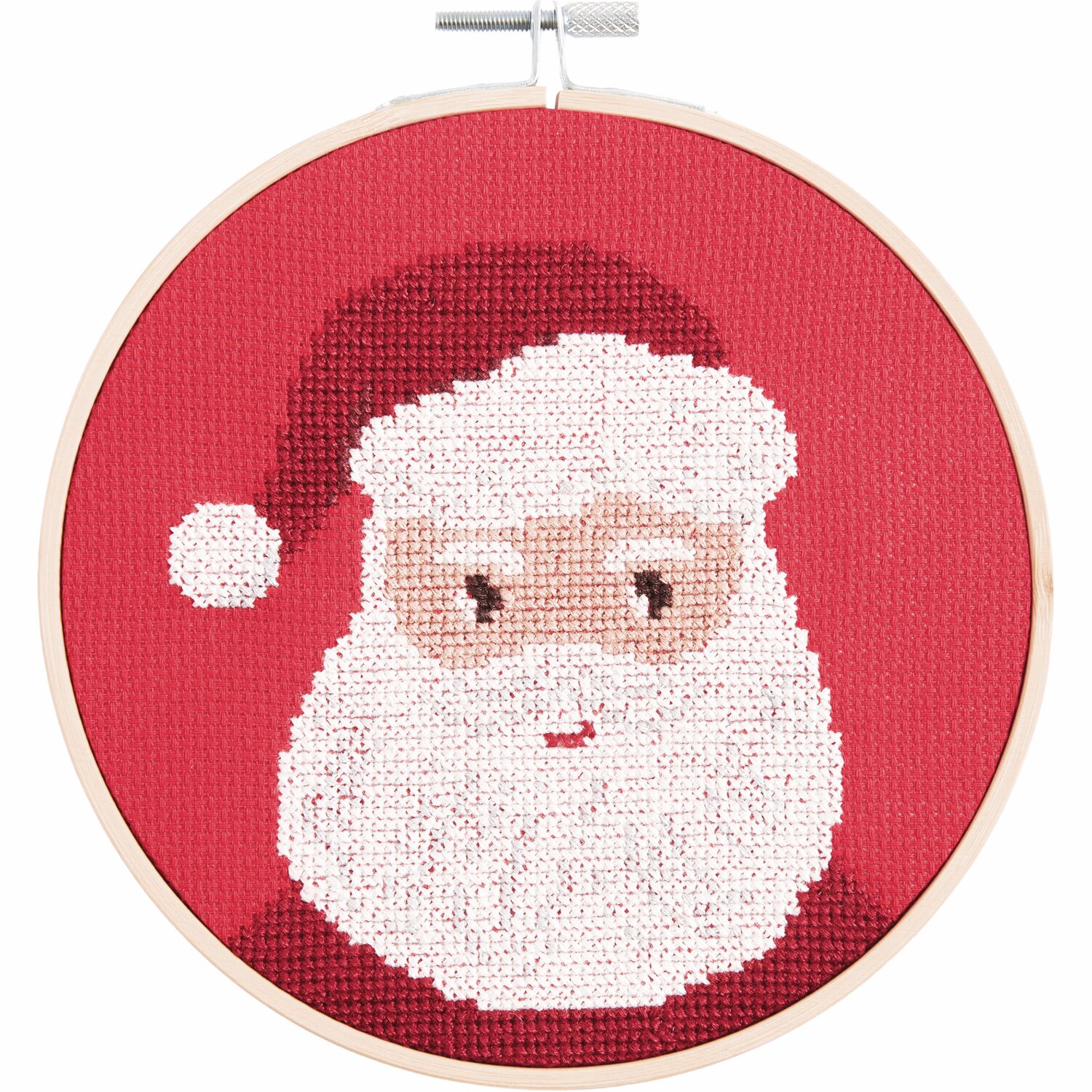 Stickpackung Portrait Santa Ø15cm von Rico Design Stickpackung Portrait Santa Ø15cm von Rico Design