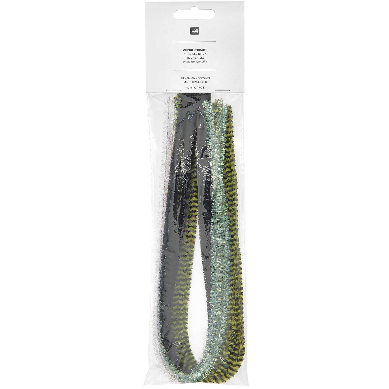 Chenilledraht-Mix 50cm 10 Stück Bienen Mix Chenilledraht-Mix 50cm 10 Stück Bienen Mix
