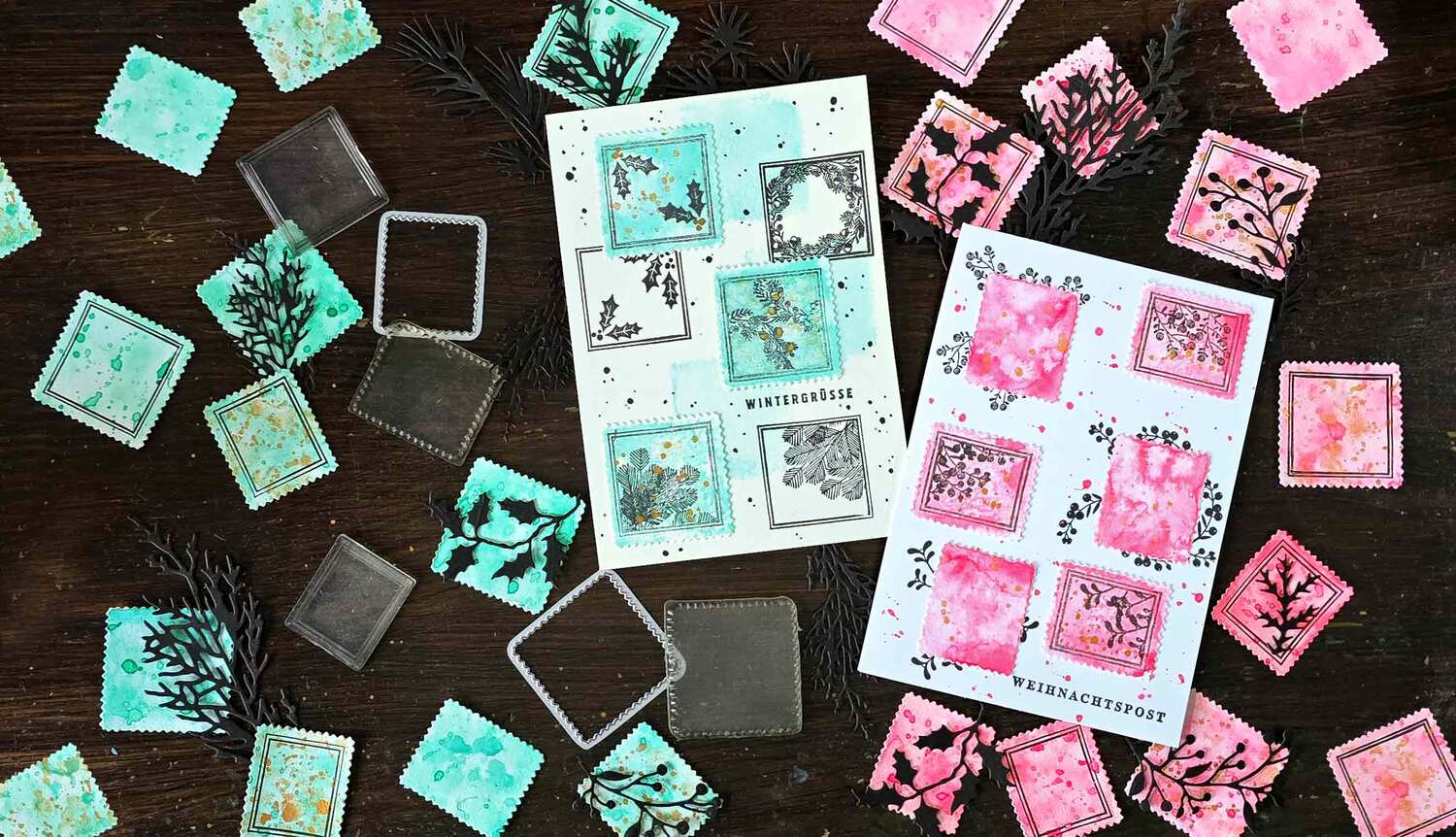 Inspiration Weihnachtskarten basteln mit Sizzix @ankes.art