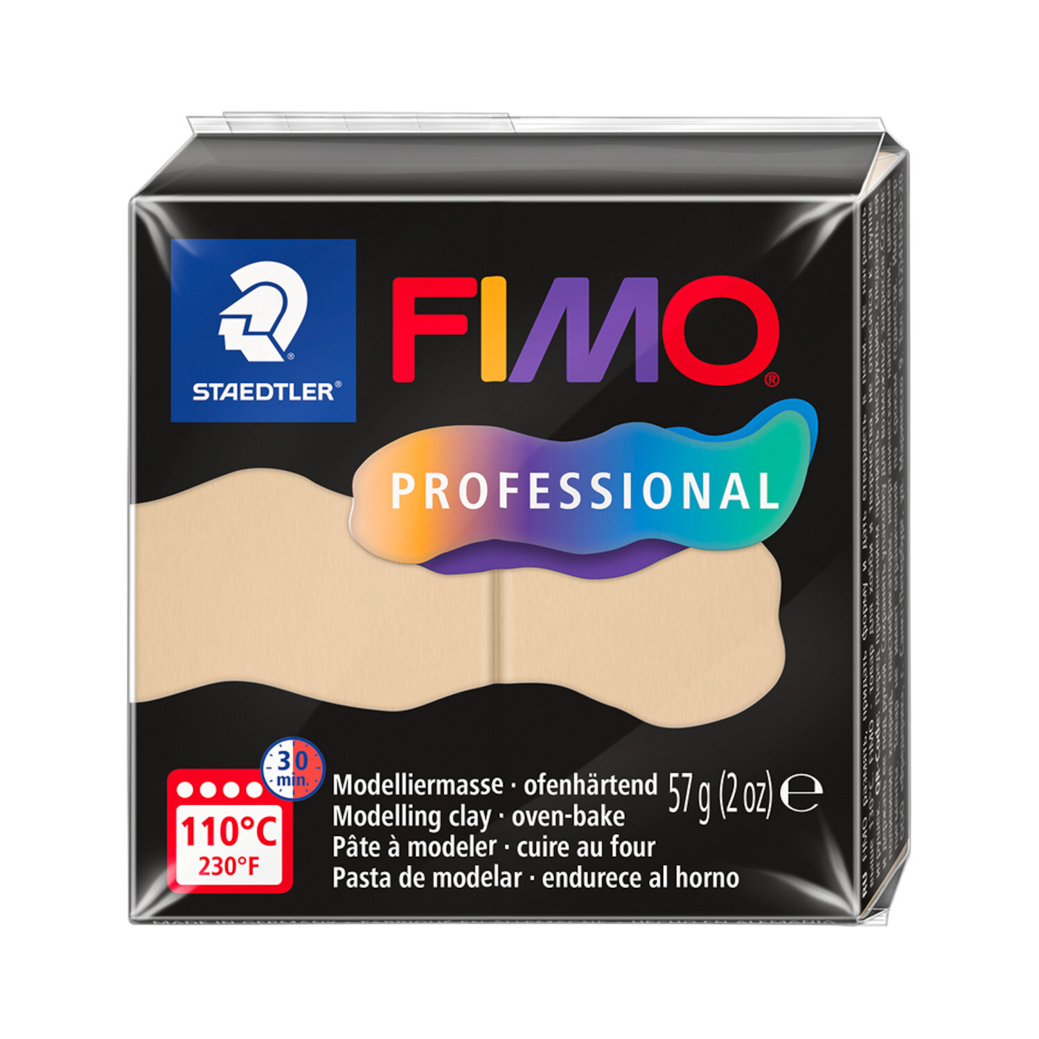 FIMO Professional Modelliermasse in Champagner von Staedtler, 57g Packung, ideal zum Backen.